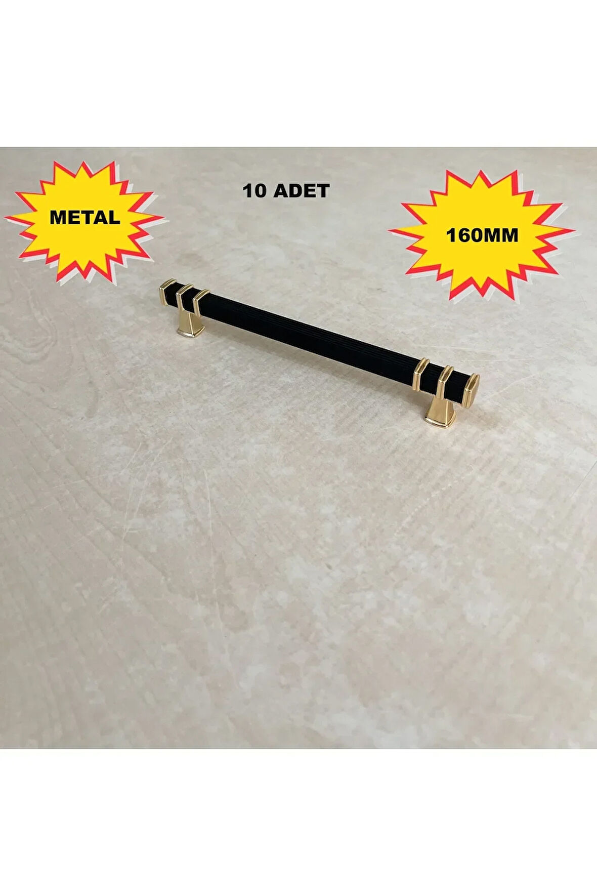 160mm Nehir Model Mobilya Mutfak Çekmece Dolap Dolabı Kulpu Kulbu Kulplar 10 Adet Siyah Gold