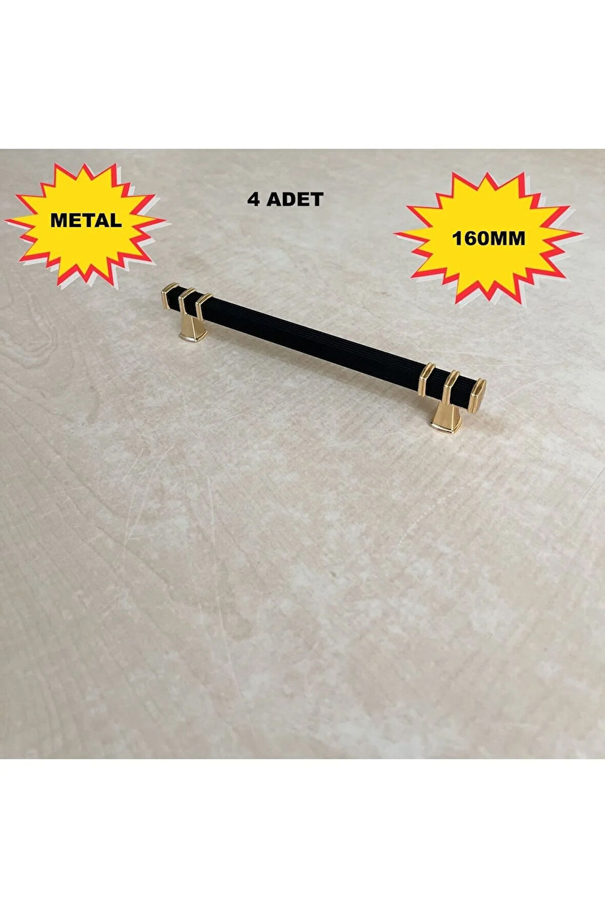 160mm Nehir Model Mobilya Mutfak Çekmece Dolap Dolabı Kulpu Kulbu Kulpları 4 Adet Siyah Gold