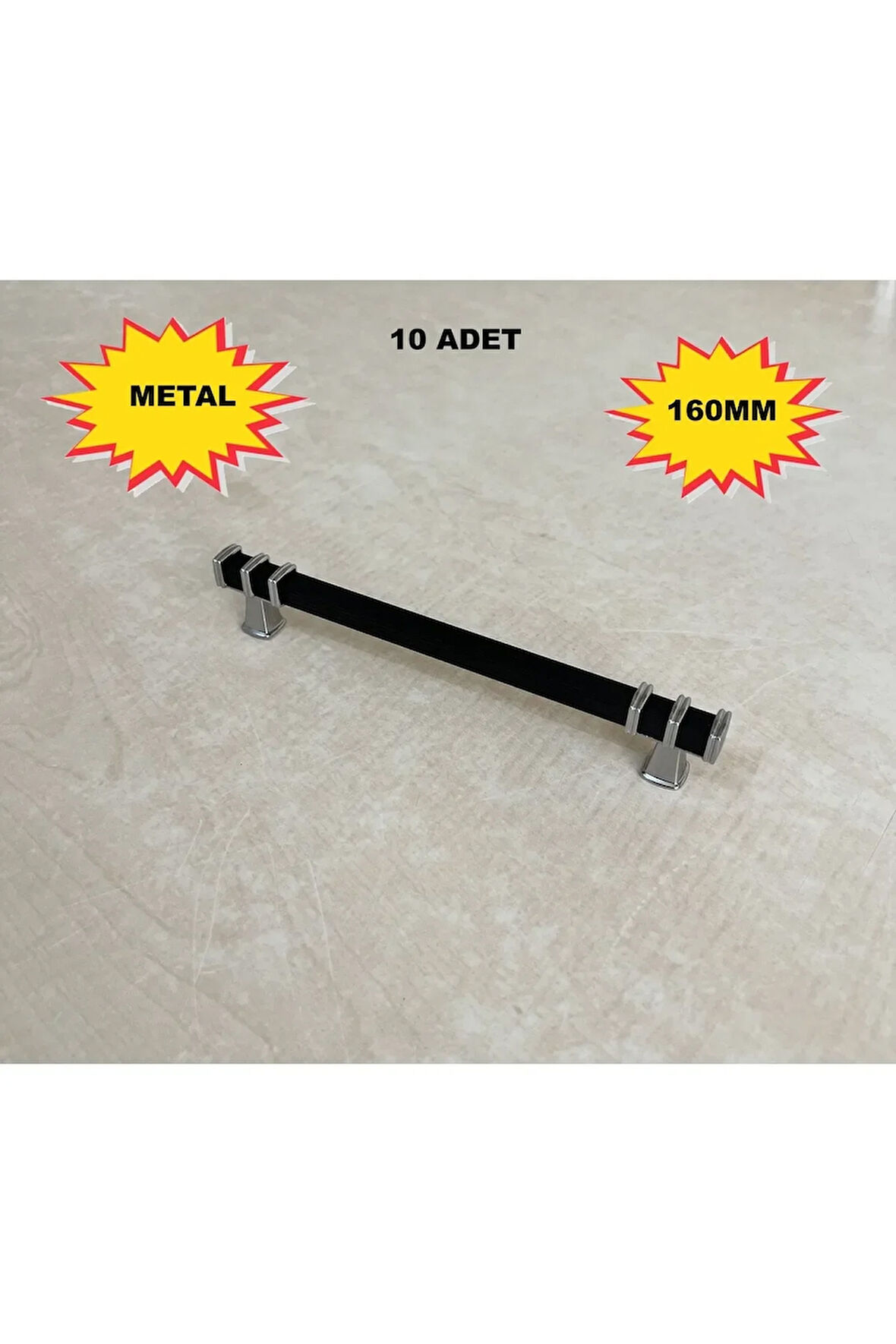 160mm Nehir Model Mobilya Mutfak Çekmece Dolap Dolabı Kulpu Kulbu Kulplar 10 Adet Siyah Krom
