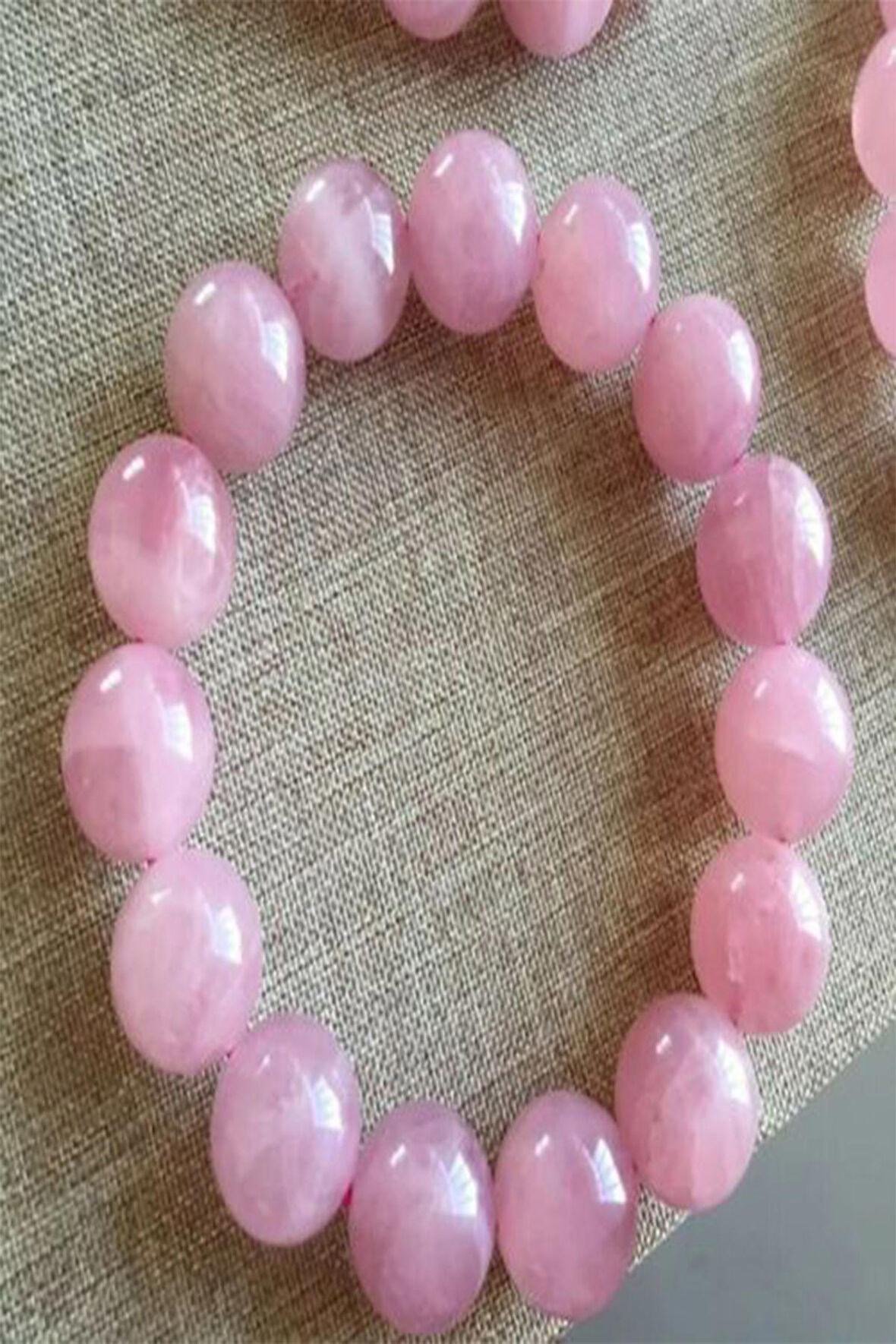 Doğal Taş Pembe Kuvars Bileklik 10 mm