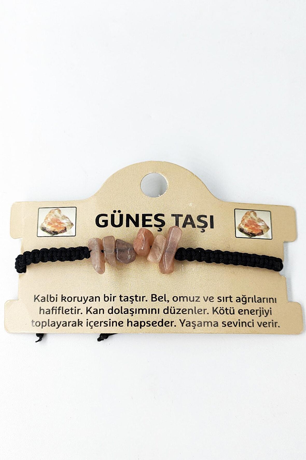 Güneş Taşı Kırık Taşlı Ip Bileklik