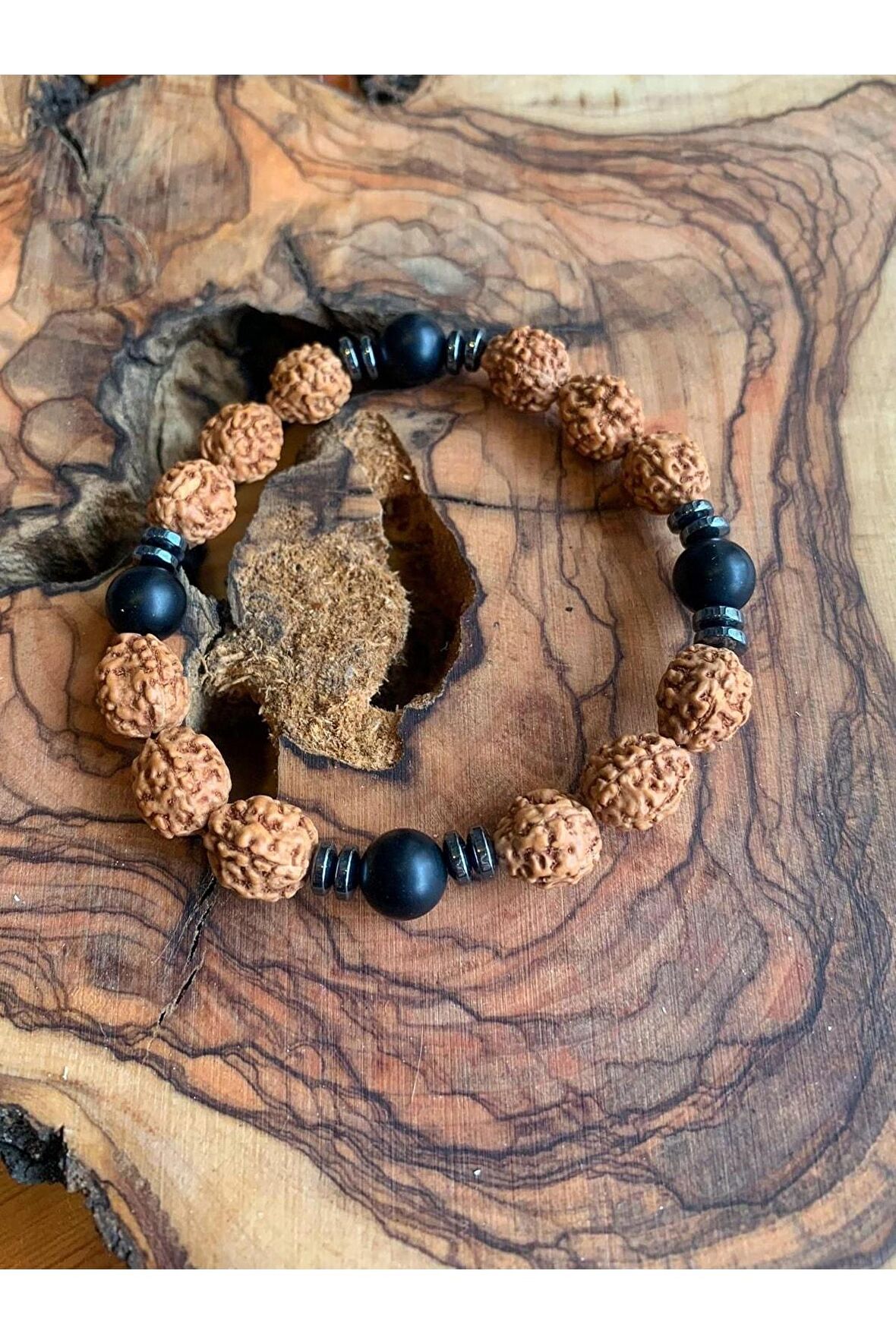Rudraksha Ve Oniks Bileklik