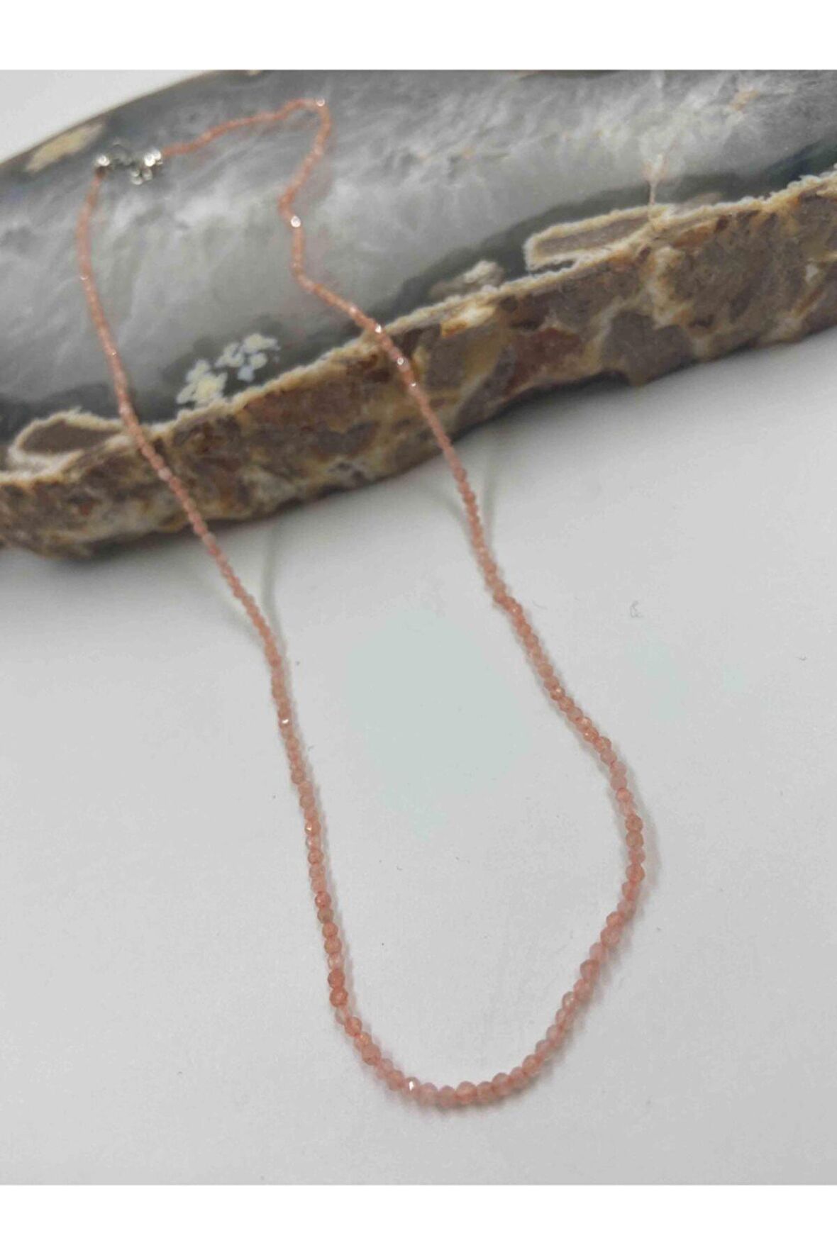 Güneş Taşı Doğaltaş Kolye 2 Mm