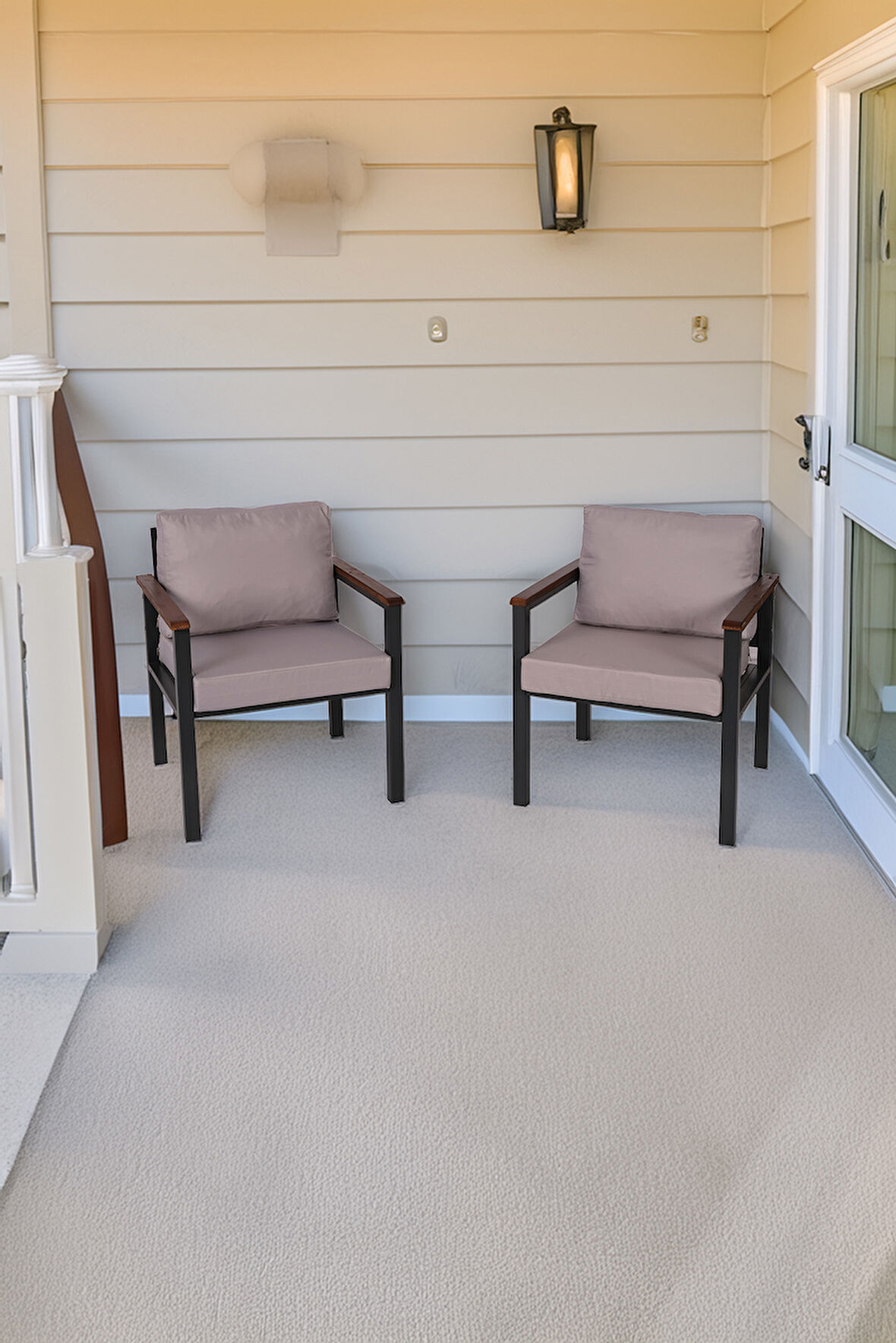 NEOKAS Bahce Mobilyası, Modern Balkon Mobilyası, Kafe Oturma Takımı, Teras Koltugu, 2 tekli Koltuk