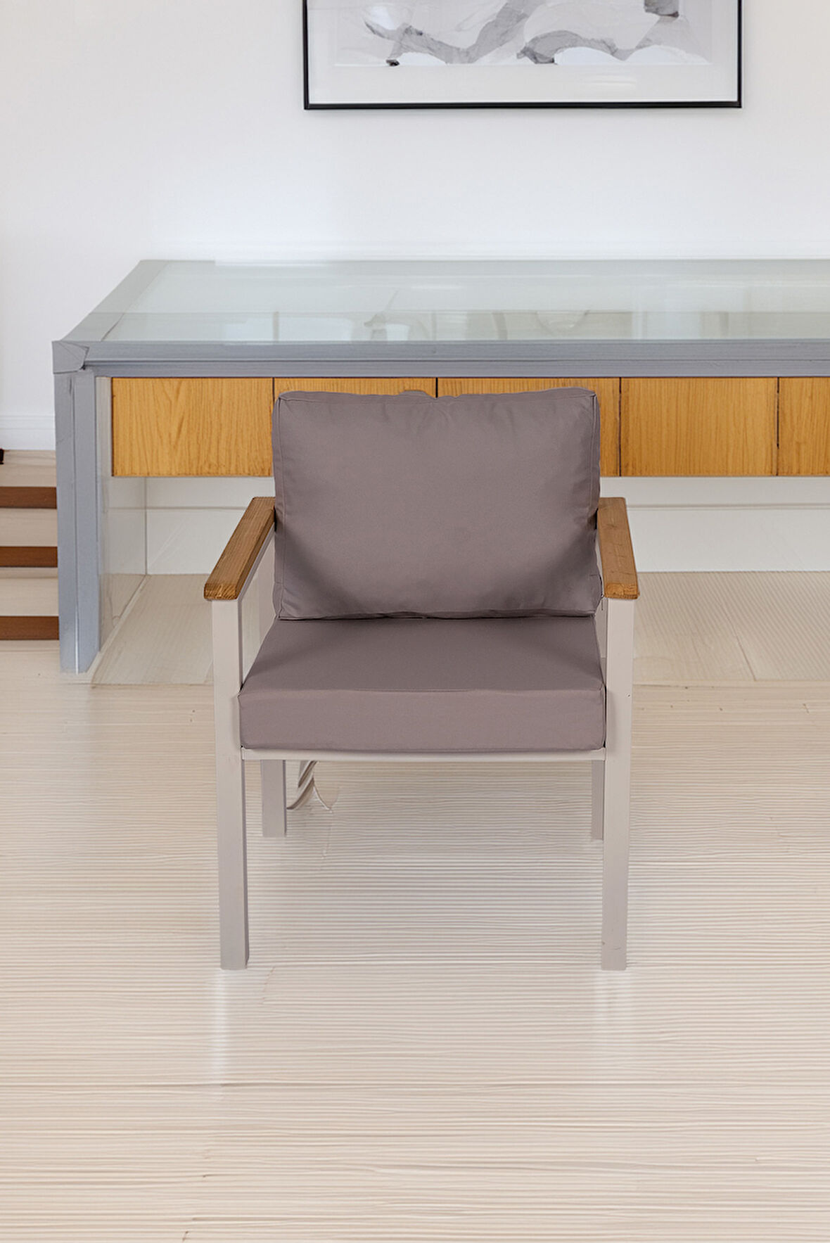 NEOKAS  Balkon Mobilyası, Bahçe Takımı, 1 Koltuk, Kafe Koltuğu, Bekleme Alanı Koltuğu