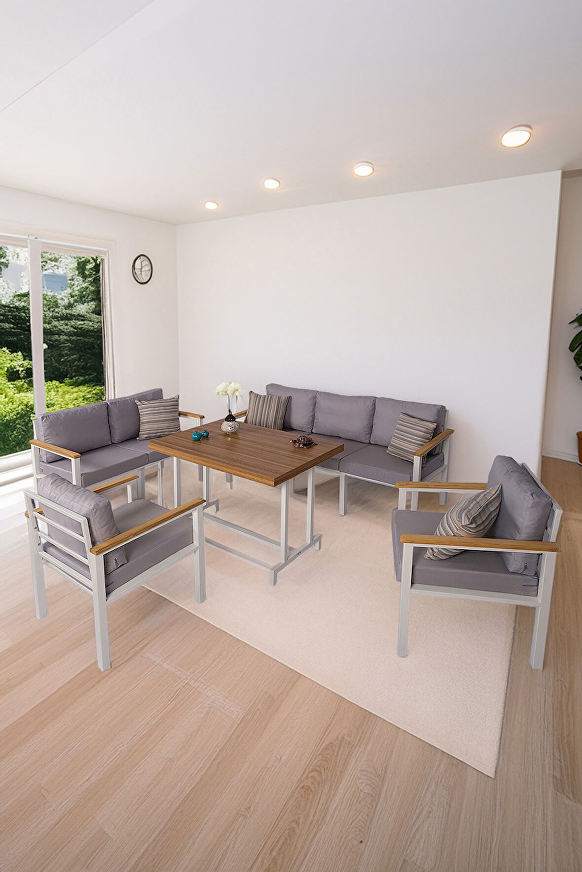 NEOKAS  Balkon Mobilyası, 1 +1 +2+ 3+ Masa, Bahçe Takımı, Kafe Koltuğu, Bekleme Alanı Koltuğu