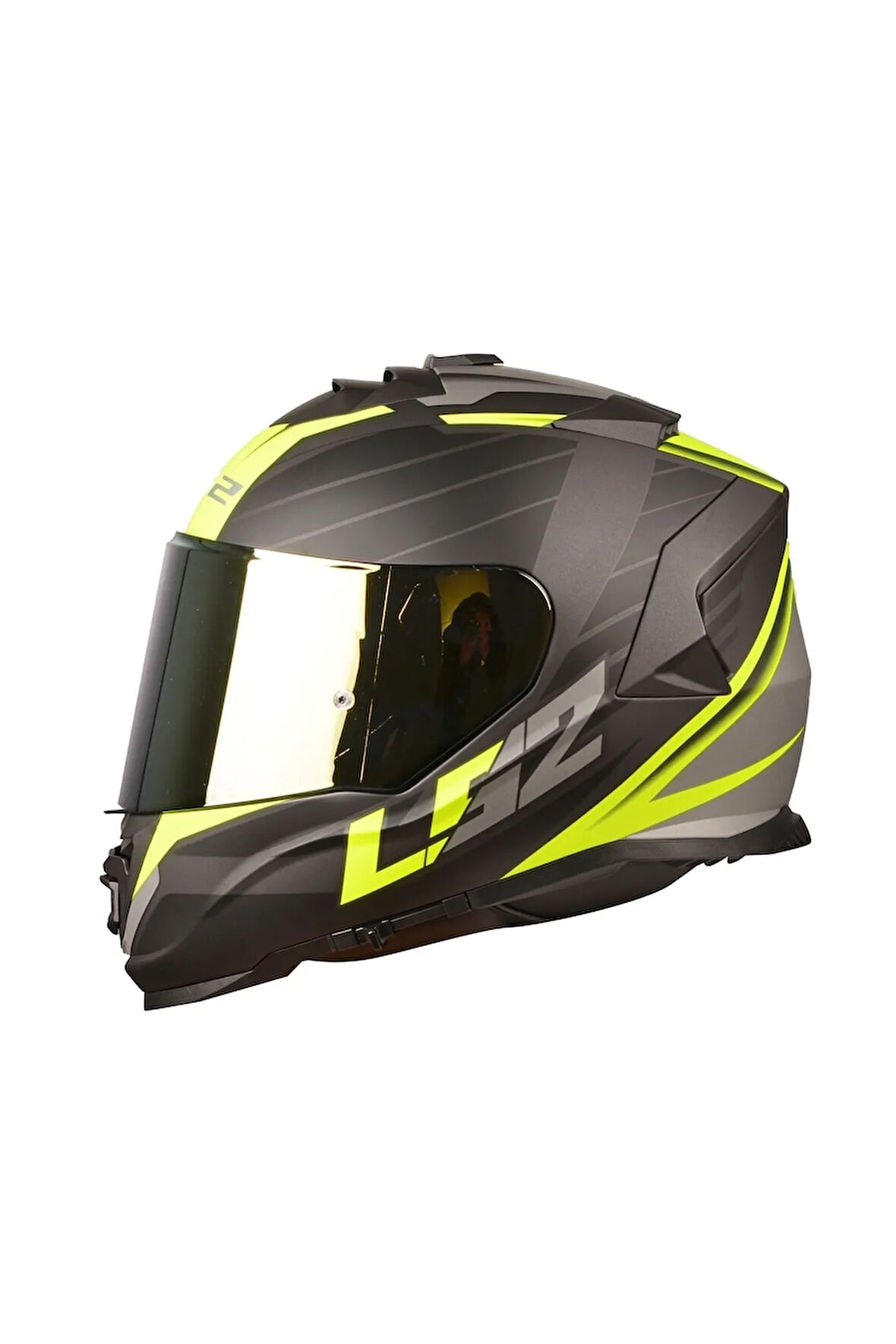 Storm 2 Nerve Mat Siyah-neon Sarı Kask (gri Camlı )