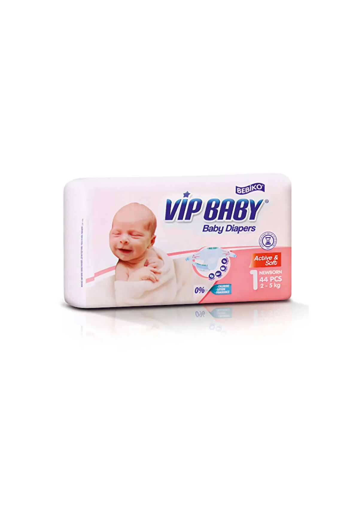 VIP BABY Active&Soft 1 Yenidoğan 44 Adet x 4 Bebek Bezi