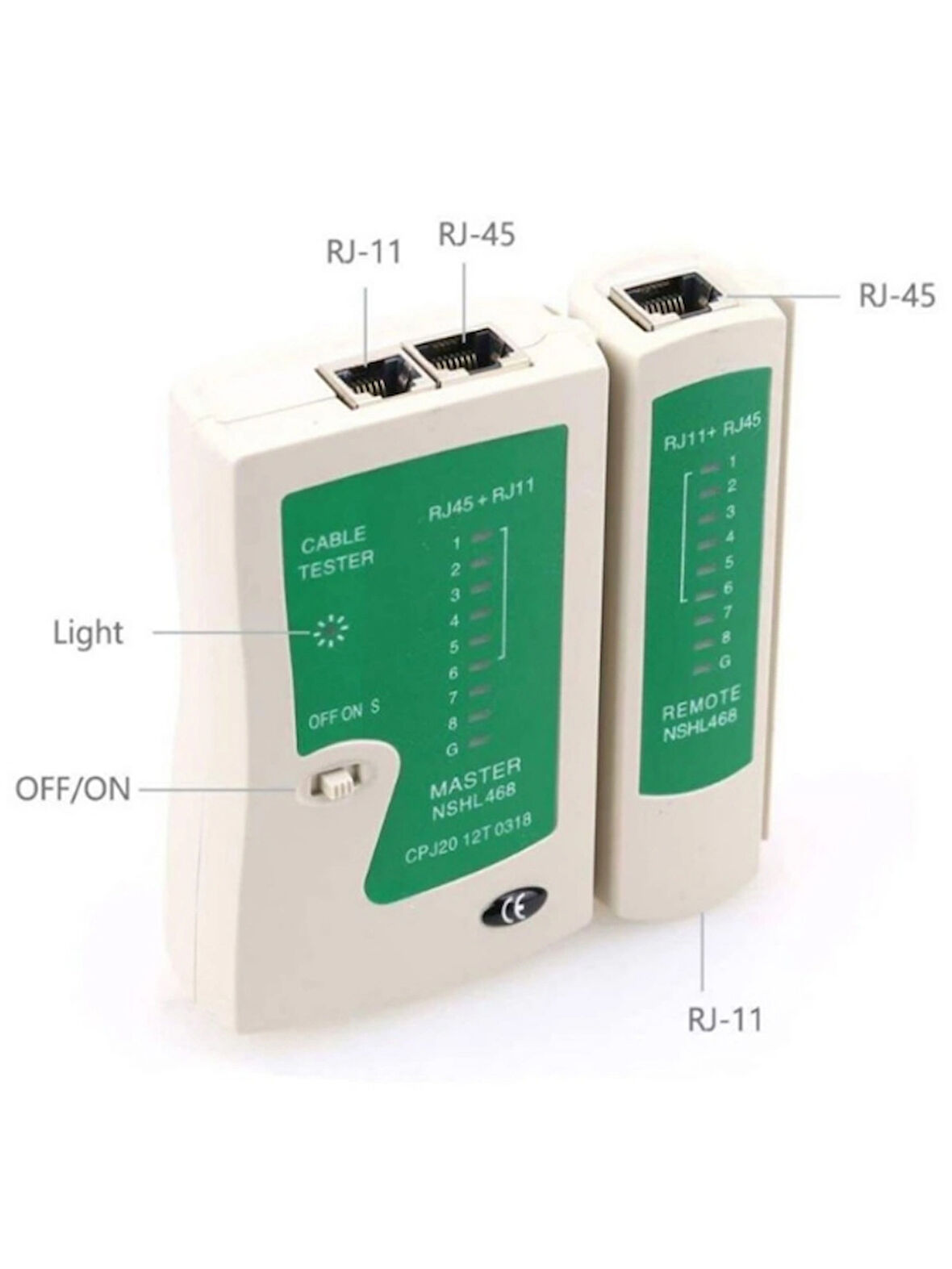 Cat5 Cat6 Network Kablo Tester Test Kontrol Bağlantı Cihazı Ledli