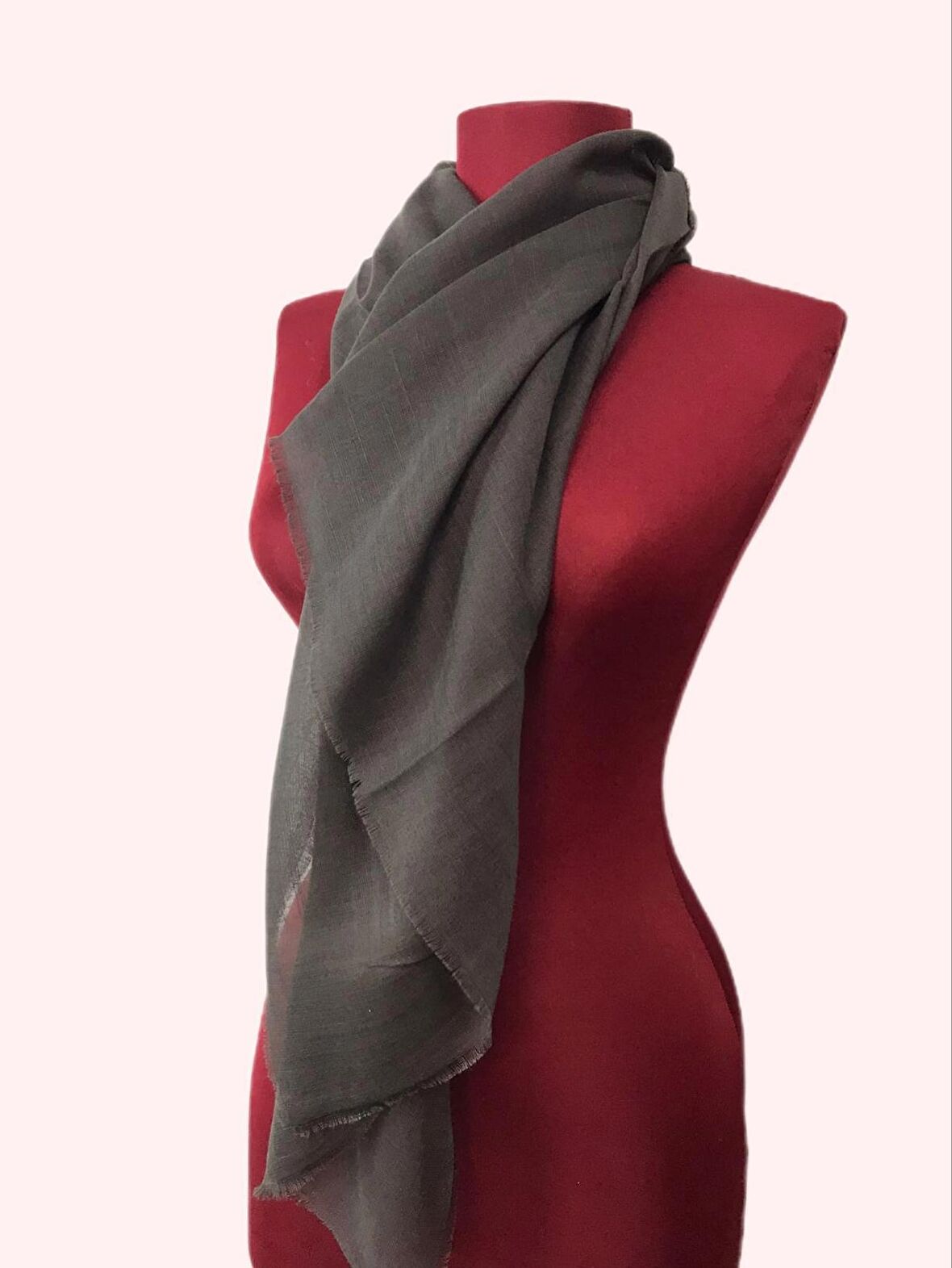 NEOWEAR Flamlı Eşarp Füme