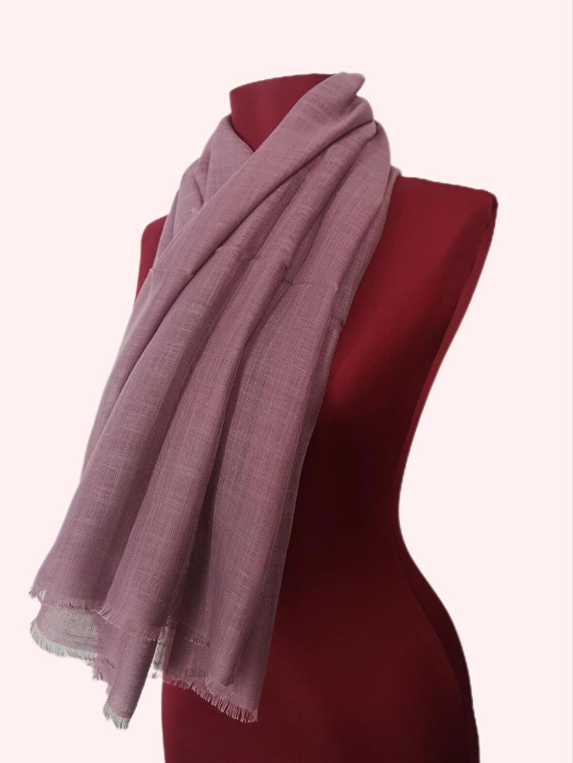 NEOWEAR Flamlı Eşarp Gül Kurusu