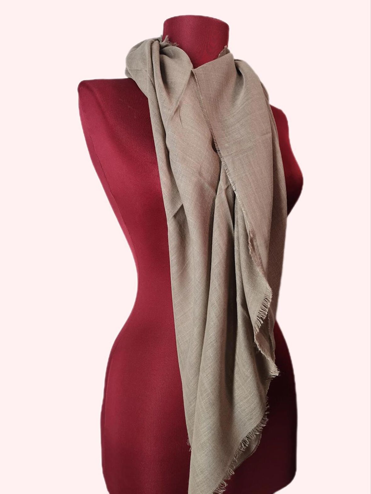 NEOWEAR Flamlı Eşarp Kahverengi