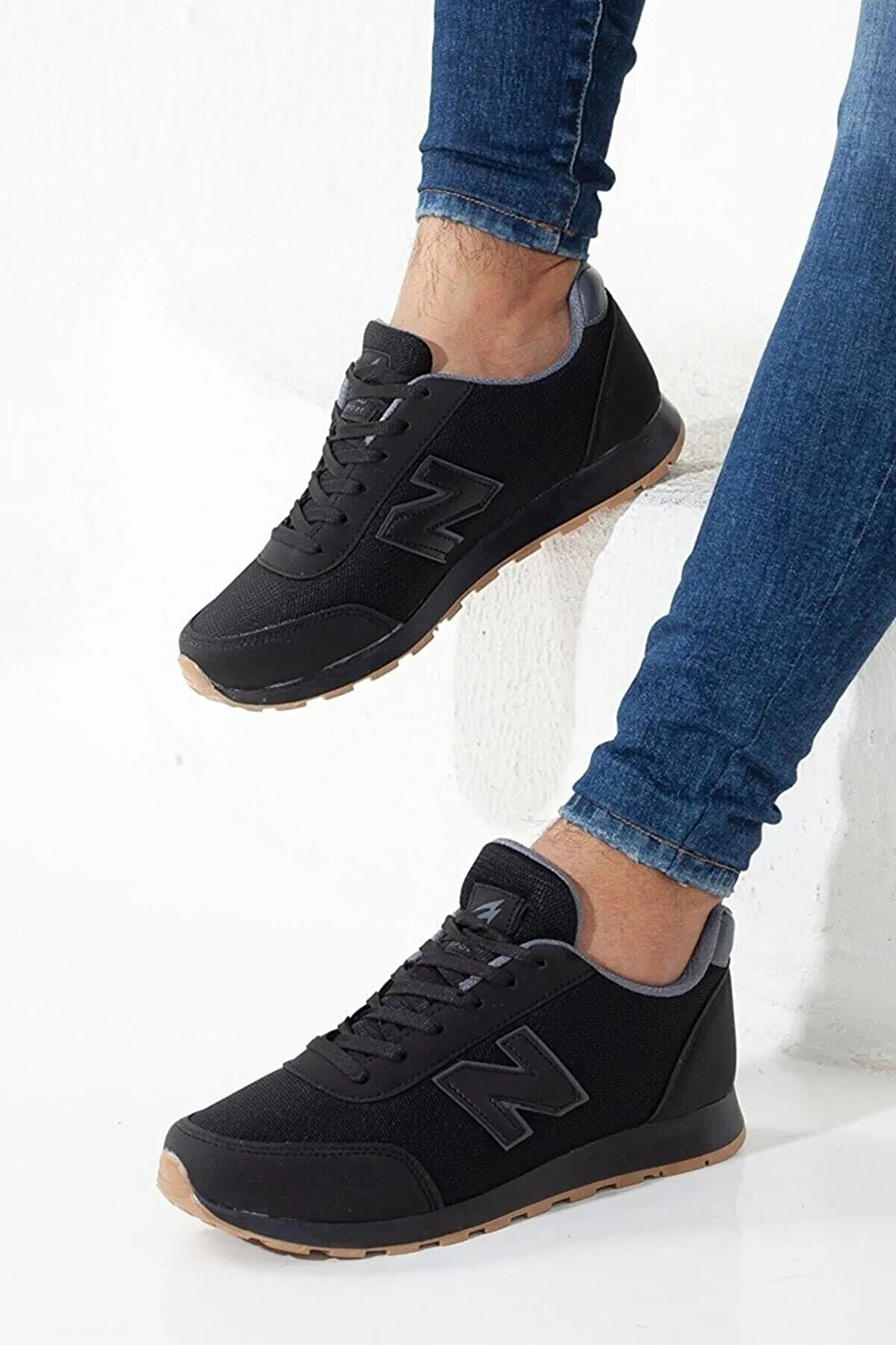 Erkek Günlük Comfort Casual Rahat Taban Esnek Bağcıklı Yürüyüş Triko Sneaker Beyaz Spor Ayakkabı