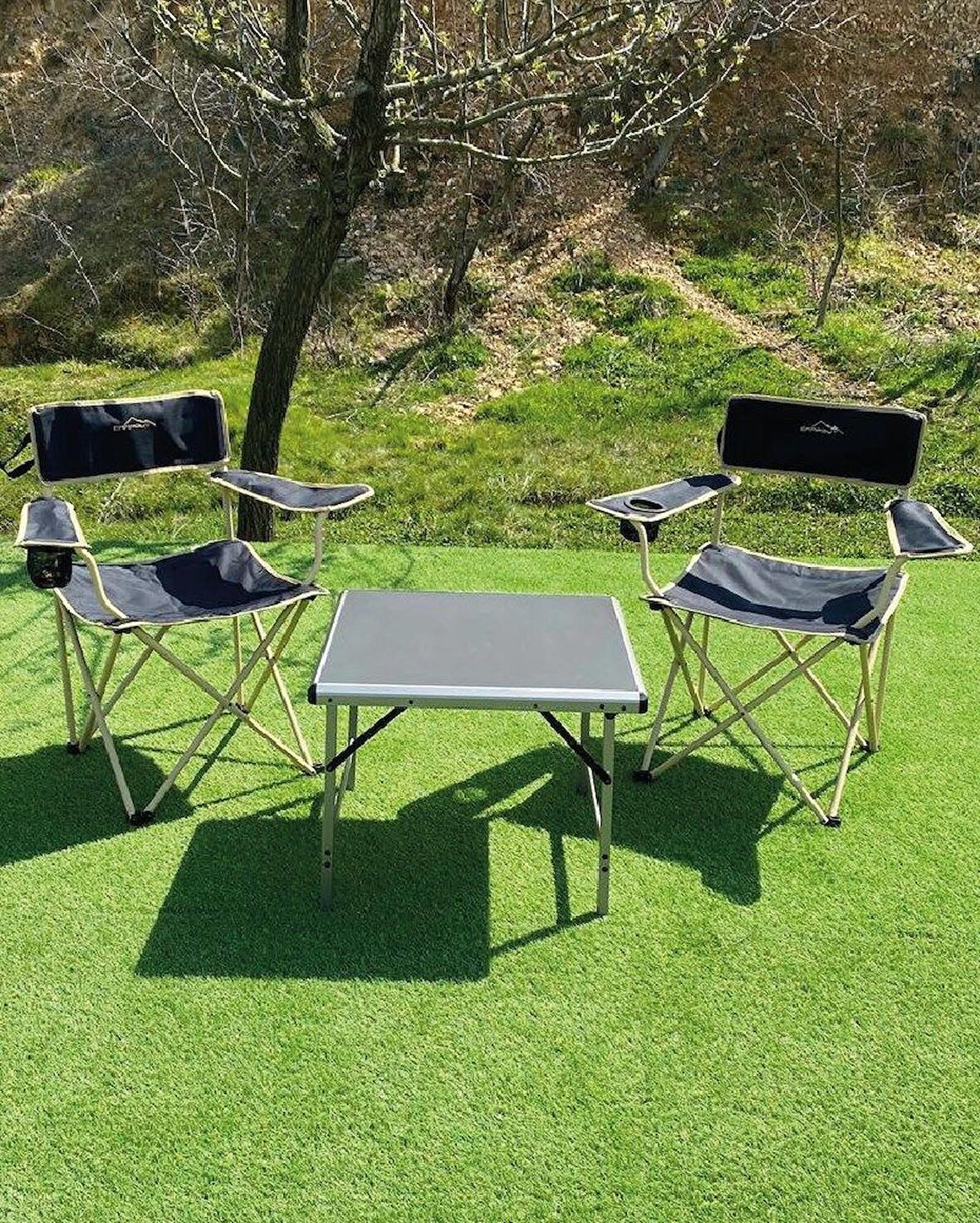 CAMPOUT KÜÇÜK MDF +2 SANDALYE SET