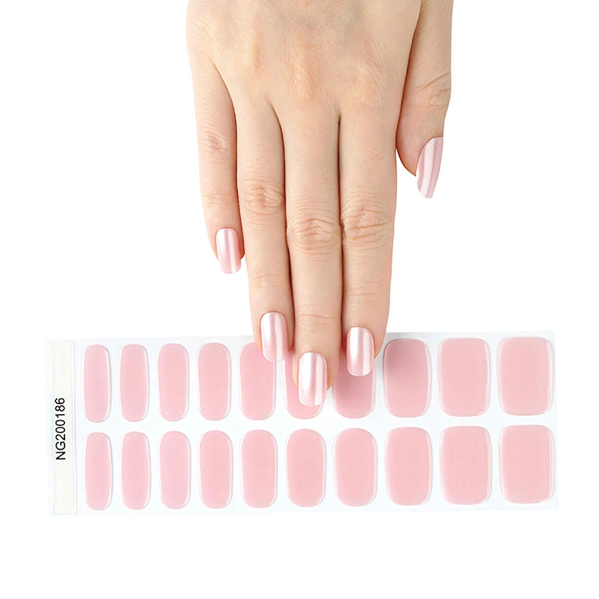 Pearly Pink Basic Jel Tırnak 20 Adet (2 kullanım)