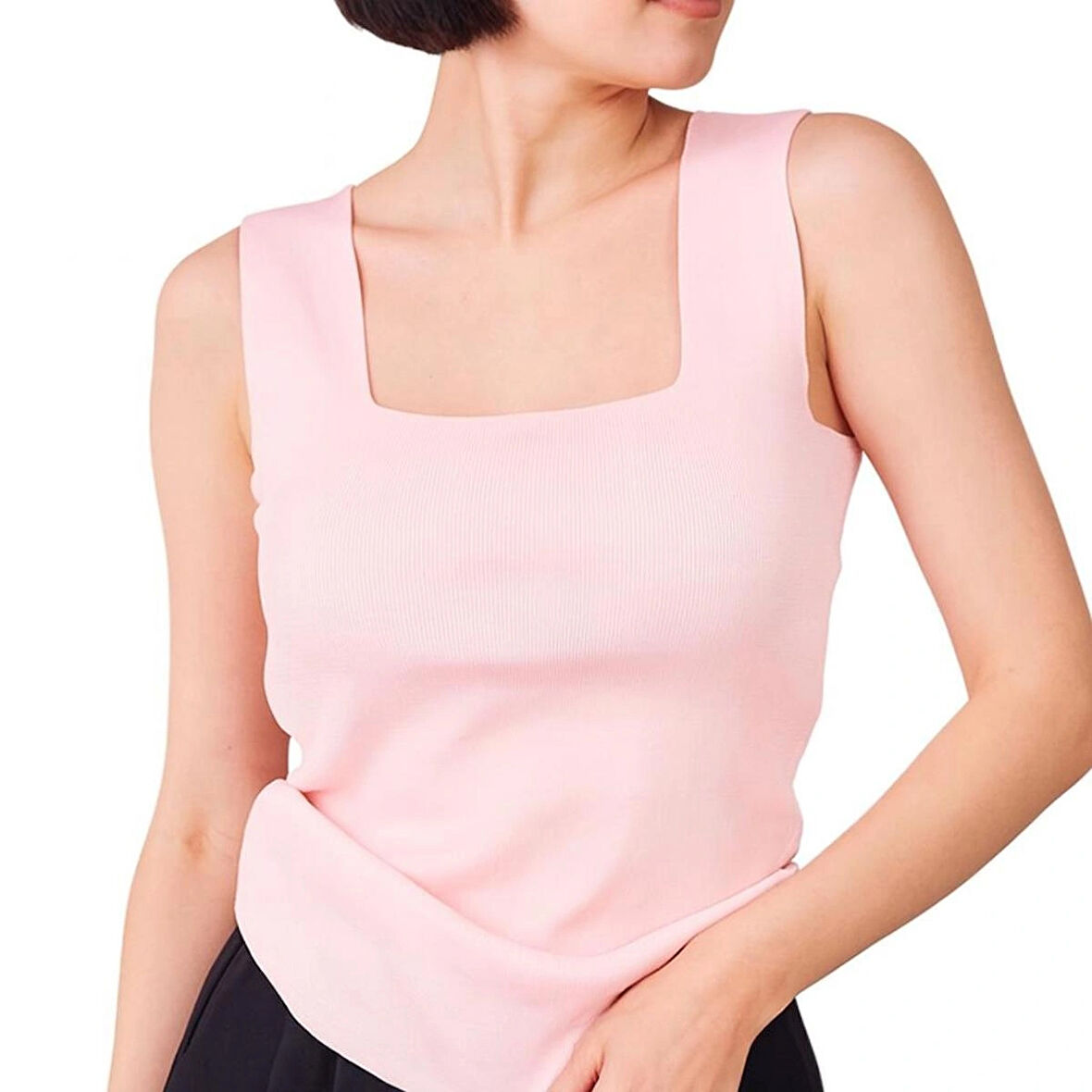 Kadın Kare Yaka Triko Bluz