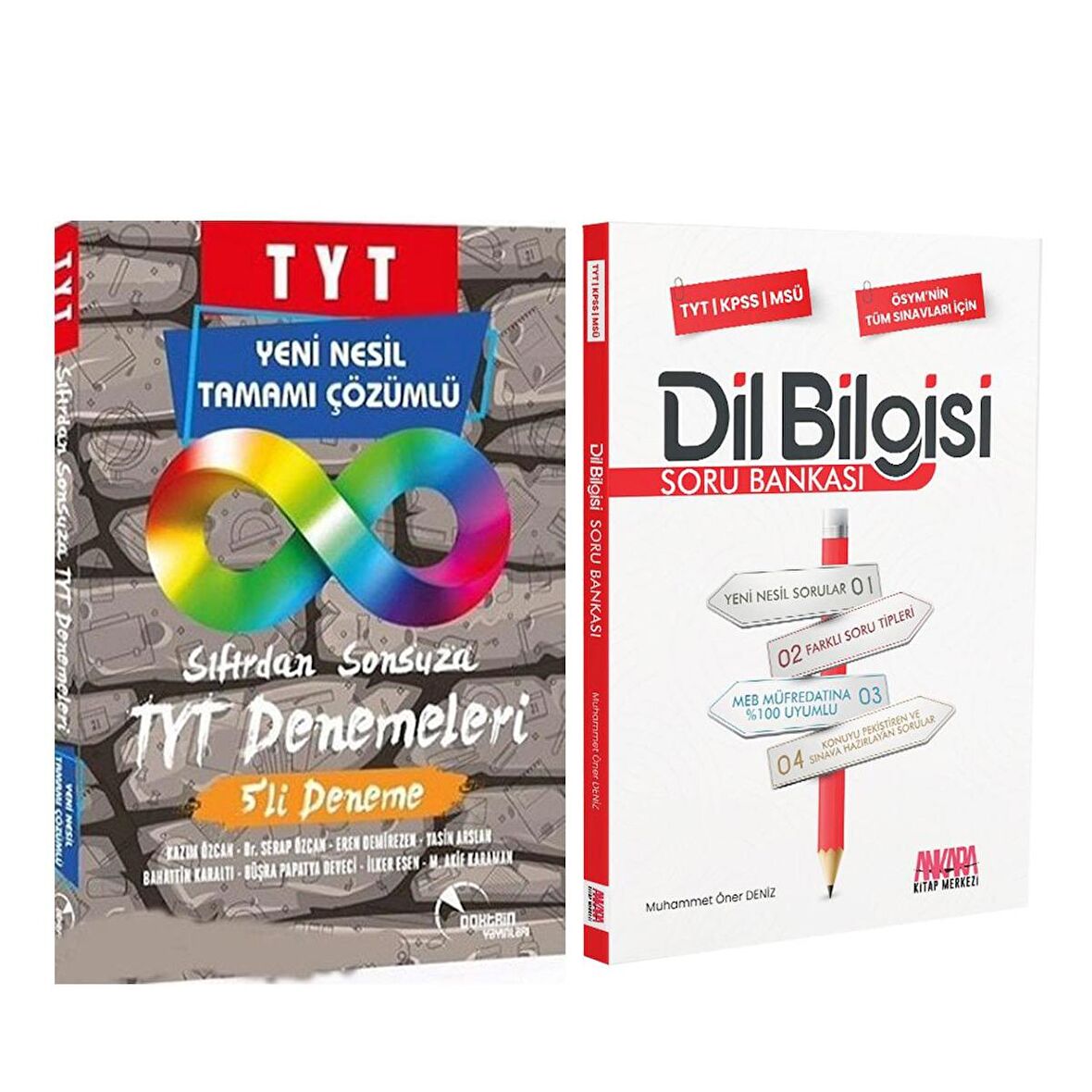 Doktrin TYT 5 li Deneme ve AKM Dil Bilgisi Soru Bankası Seti 2 Kitap