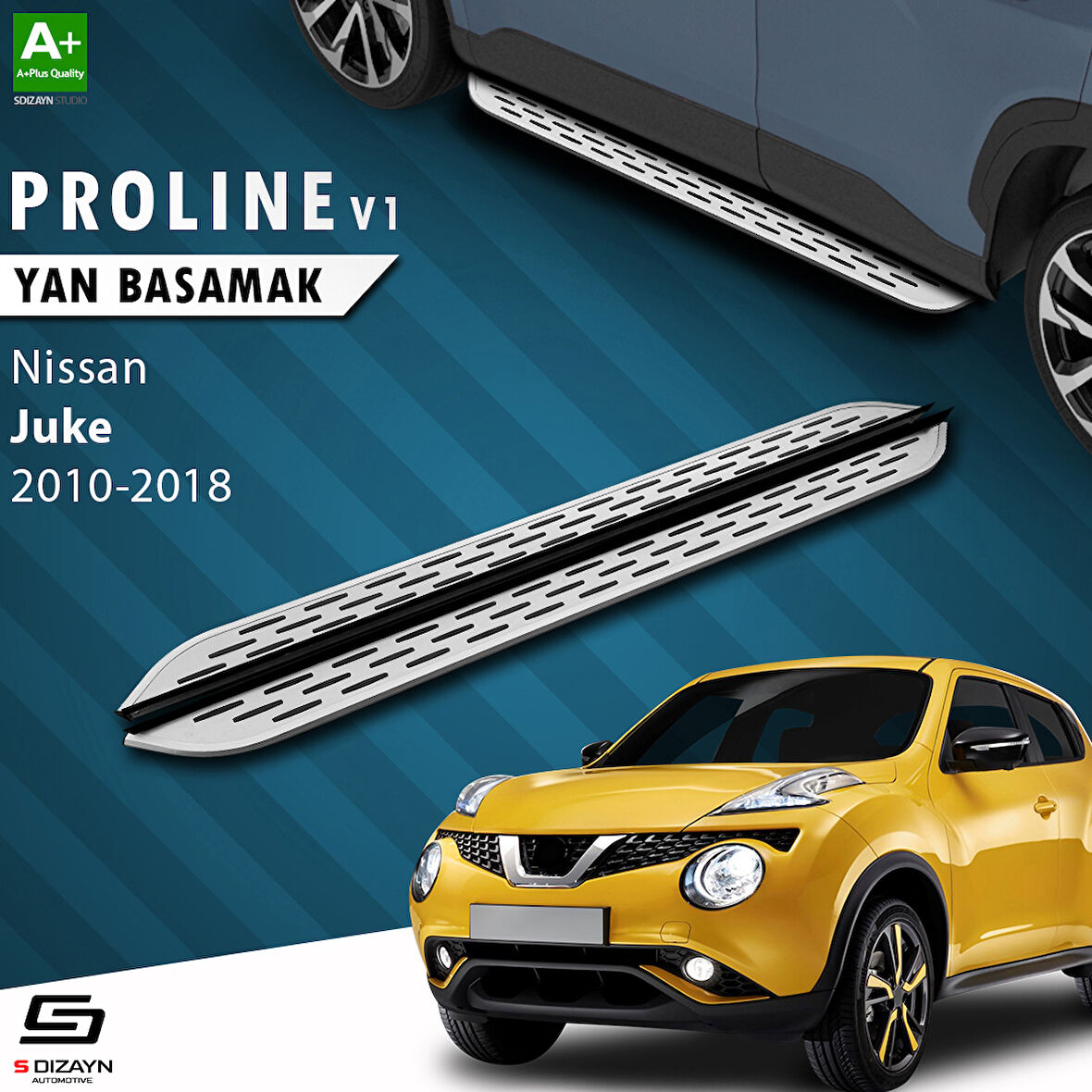 S-Dizayn Nissan Juke OEM Still Pro V1 Aluminyum Yan Basamak 173 Cm 2010-2018 A+ Kalite