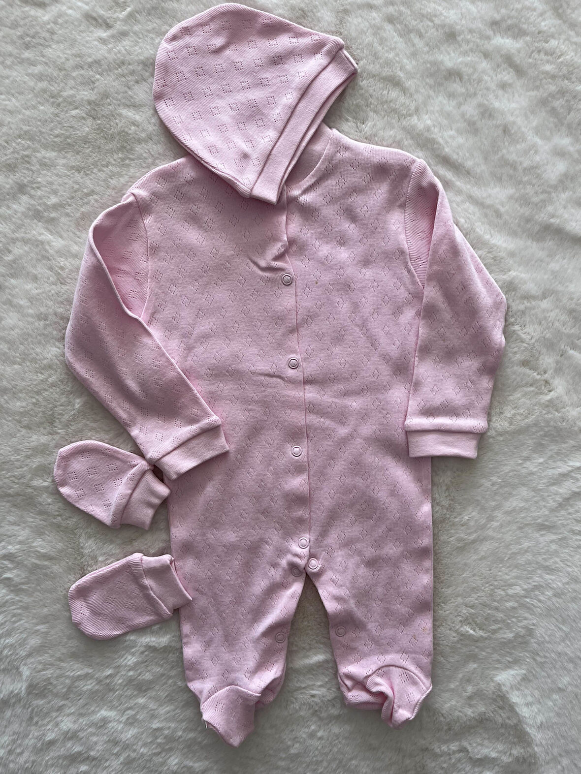 Patikli  Jakarlı Üçlü Tulum Set