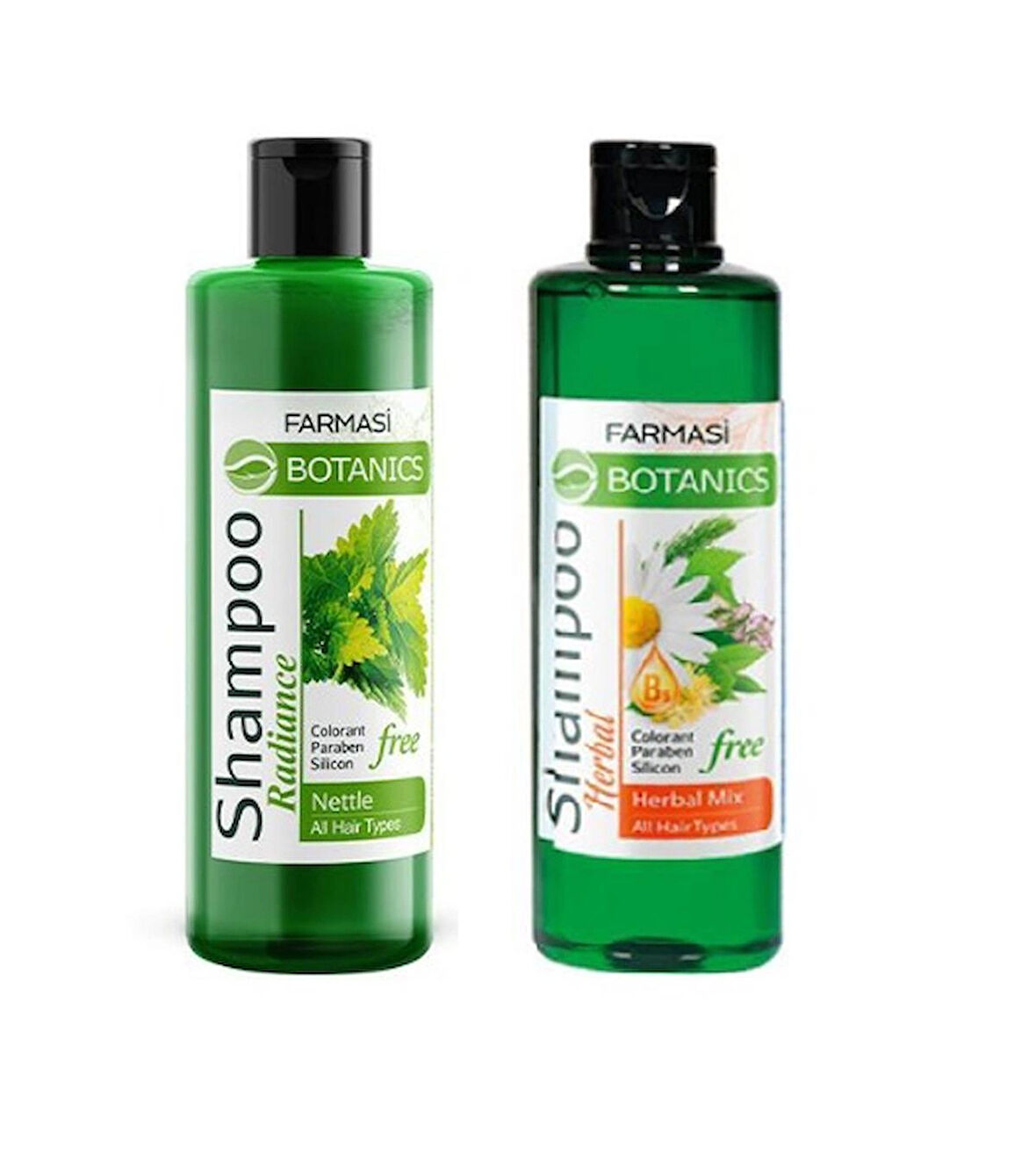 Farmasi Botanics Herbal Mix Şampuan 500 Ml + Botanics Isırgan Özlü Şampuan 500 Ml