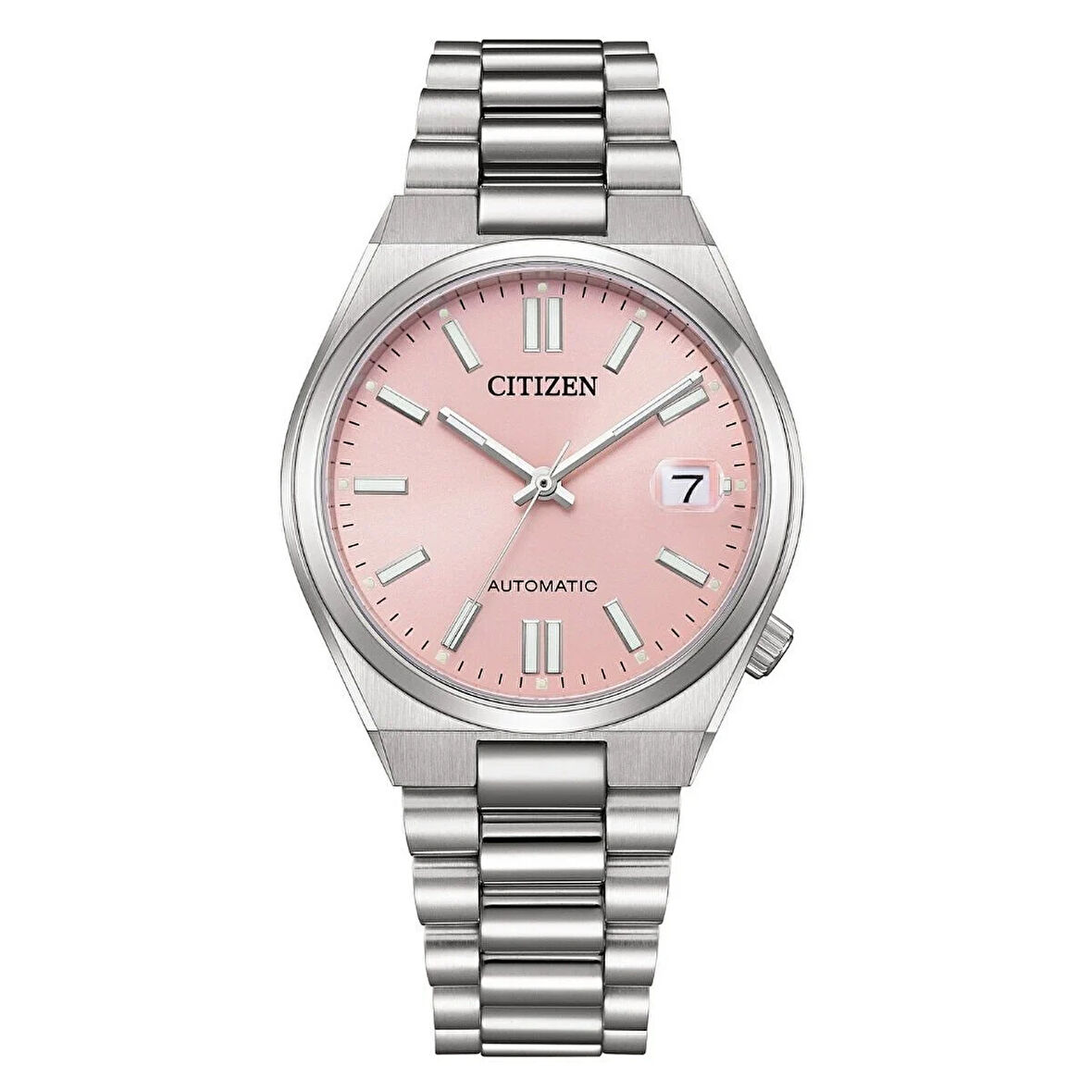 Citizen NJ0200-50Z Erkek Kol Saati | 37 mm Paslanmaz Çelik Kasa, Pembe Kadran, Otomatik Mekanizma