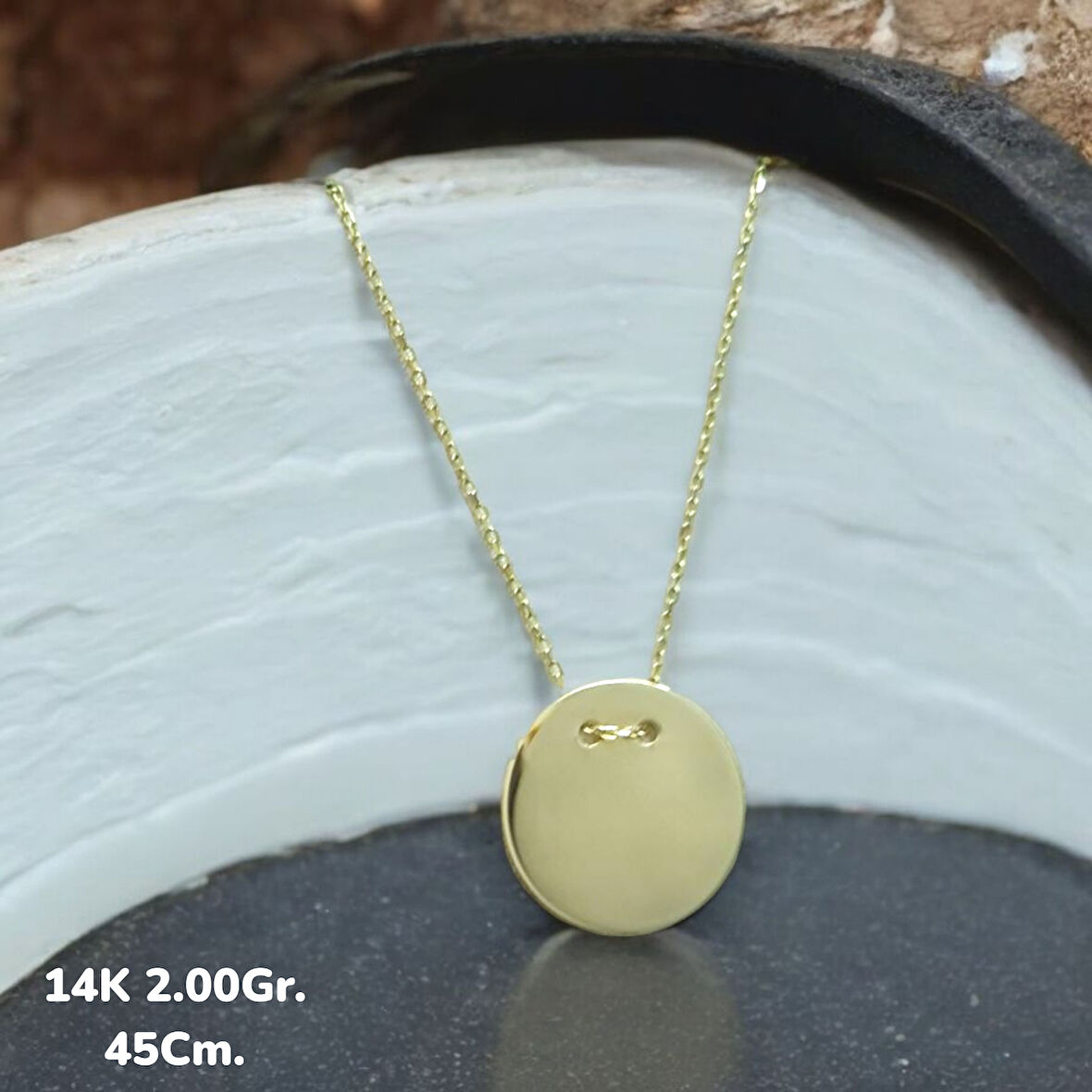 14AYAR 2.00GRAM ALTIN PLAKA KOLYE