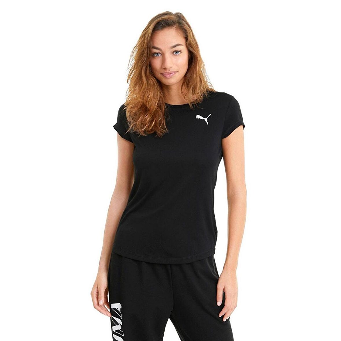 Puma Active Tee - Kadın Siyah Spor T-shirt - 586857 01