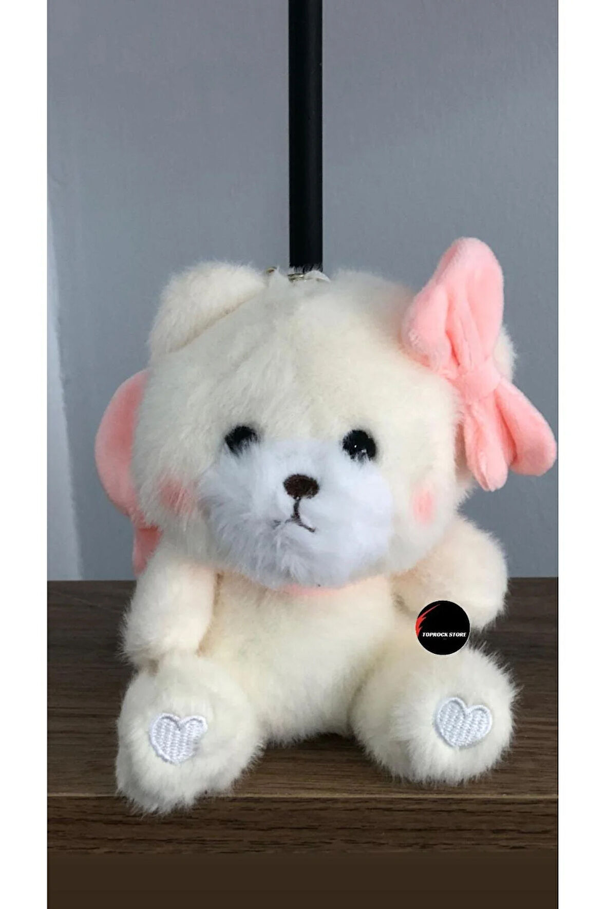 Sevimli Kurdelalı Kanatlı Ayıcık Peluş Oyuncak Anahtarlık Hediyelik Uyku Arkadaşı 15 Cm