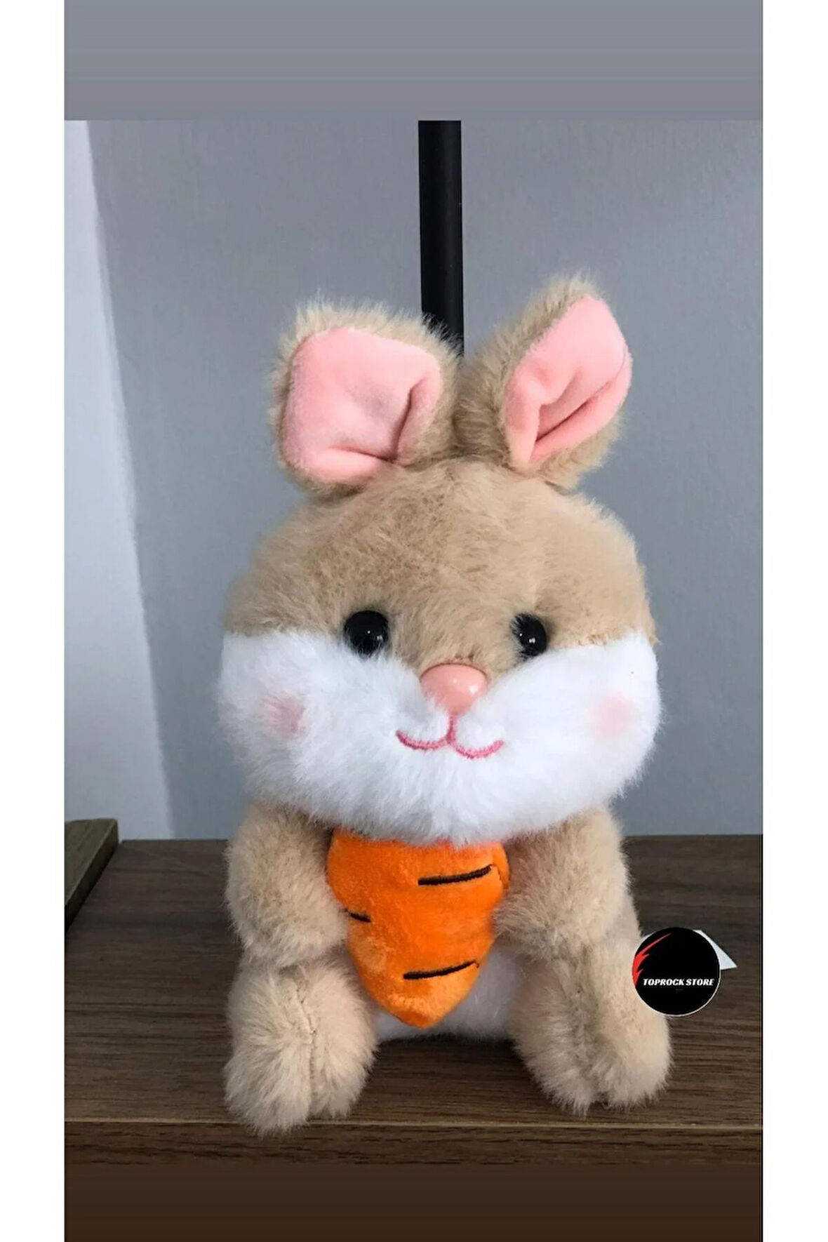 Sevimli Havuçlu Tavşan Peluş Oyuncak Anahtarlık Hediyelik Uyku Arkadaşı 15 Cm