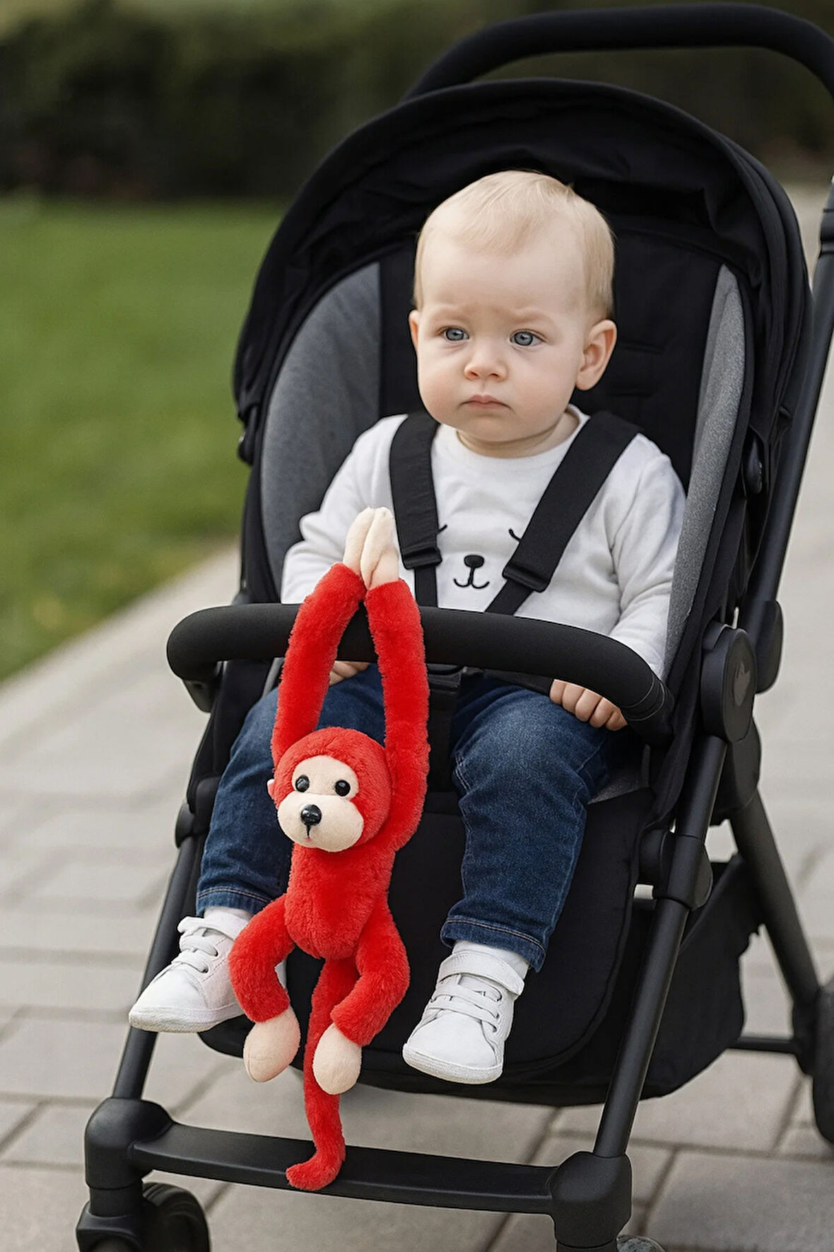 30 cm Orta Boy Peluş Sesli Maymun