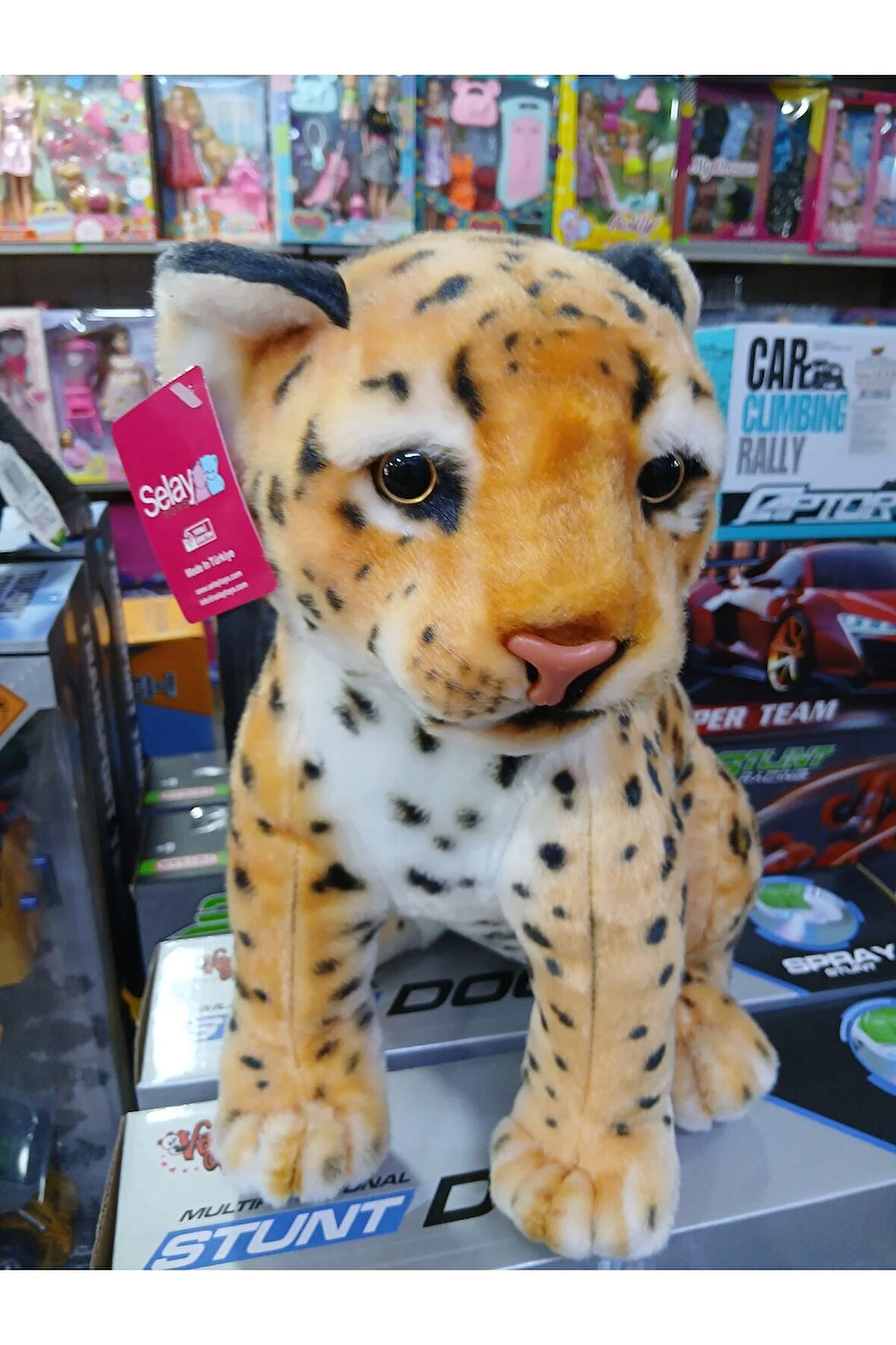 Leopar Oturan Peluş Oyuncak