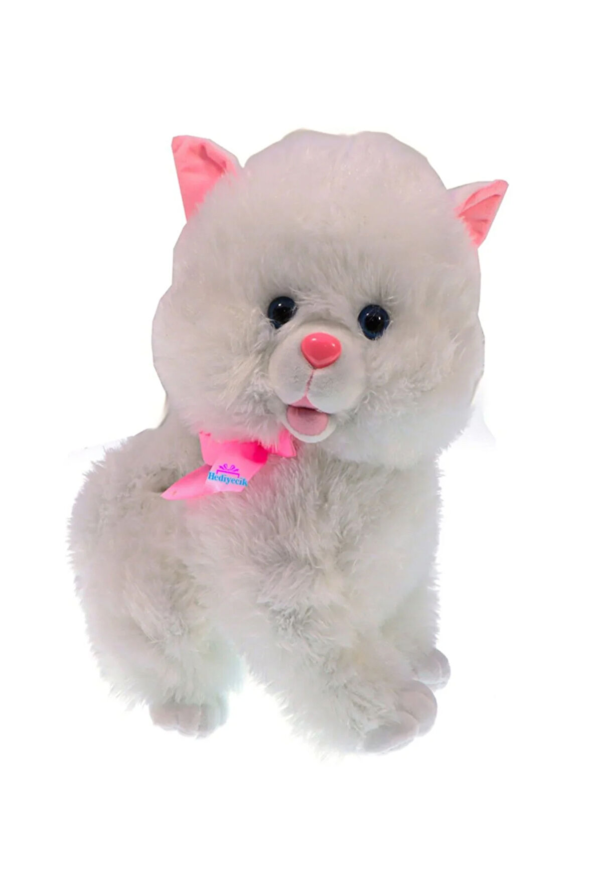 Sevimli Gülen Tombul Peluş Kedi Oyuncak 50 cm