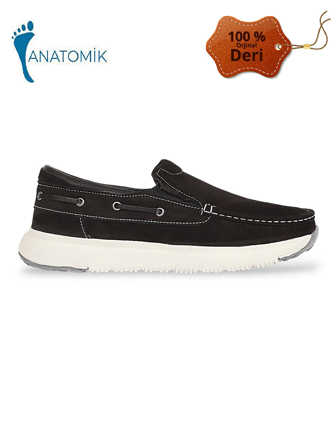 Konfores 1569-479322 Hakiki Deri Anatomik Tabanlı Erkek Günlük Ayakkabı