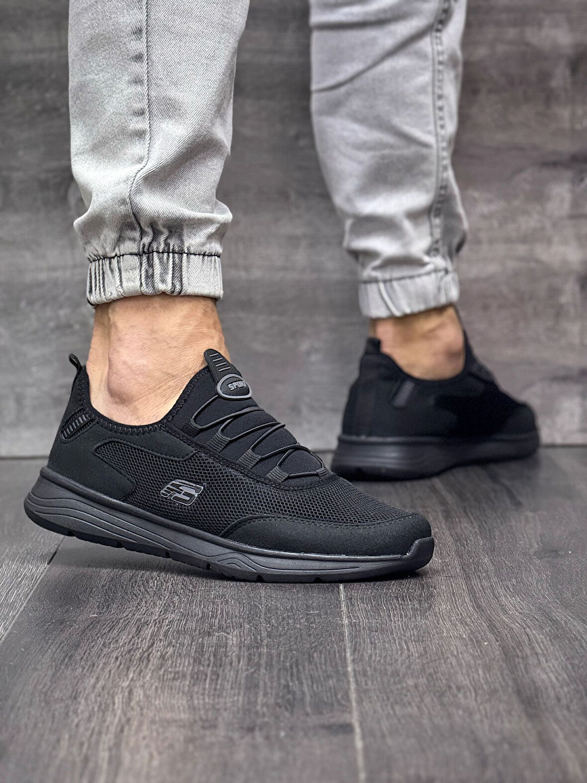 Konfores 2038 Anatomik Tabanlı Bağcıksız Yürüyüş & Koşu Ayakkabısı - NKT02038-siyah-36