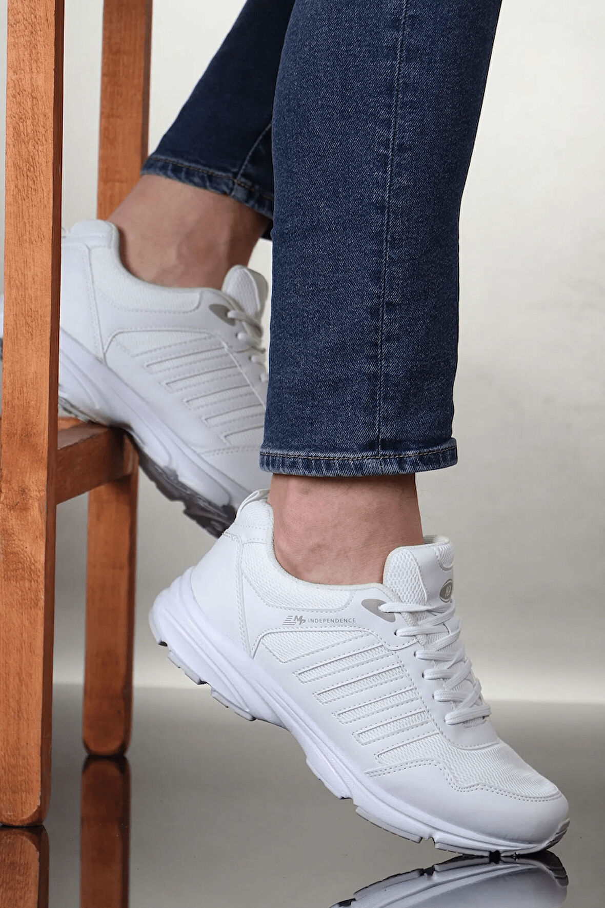 M.P 2056 Anatomik Tabanlı Unisex Mevsimlik Yürüyüş & Koşu Ayakkabısı - NKT02056-BEYAZ-46