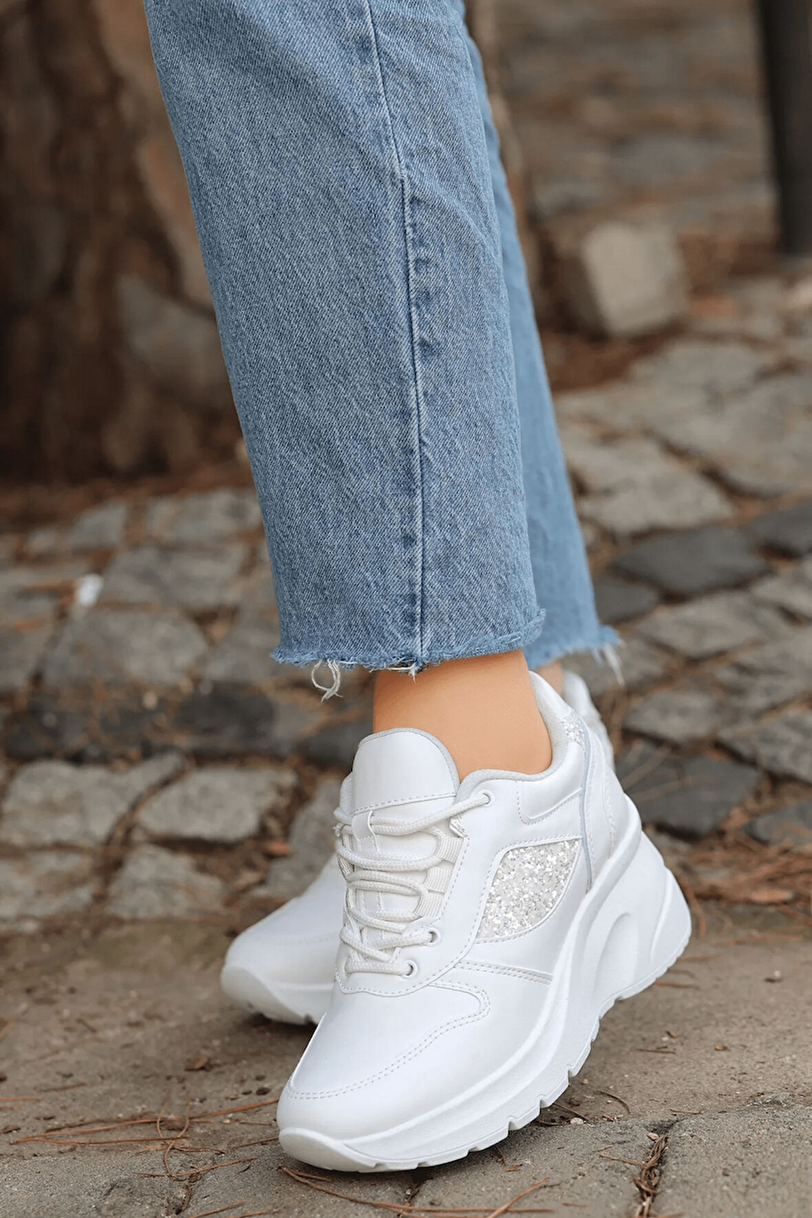 Konfores 2070 Anatomik Dolgu Tabanlı Kadın Sneakers Ayakkabı