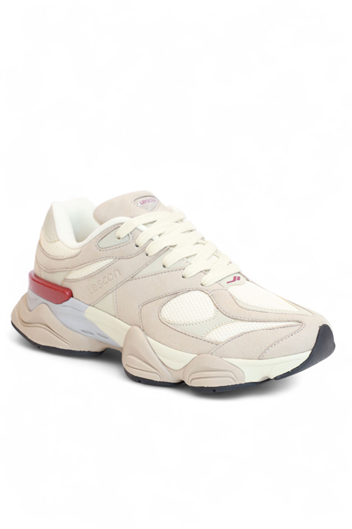 Lescon 2079-Ghost Anatomik Tabanlı Genç Unisex Sneakers Ayakkabı - NKT02079-KREM-44