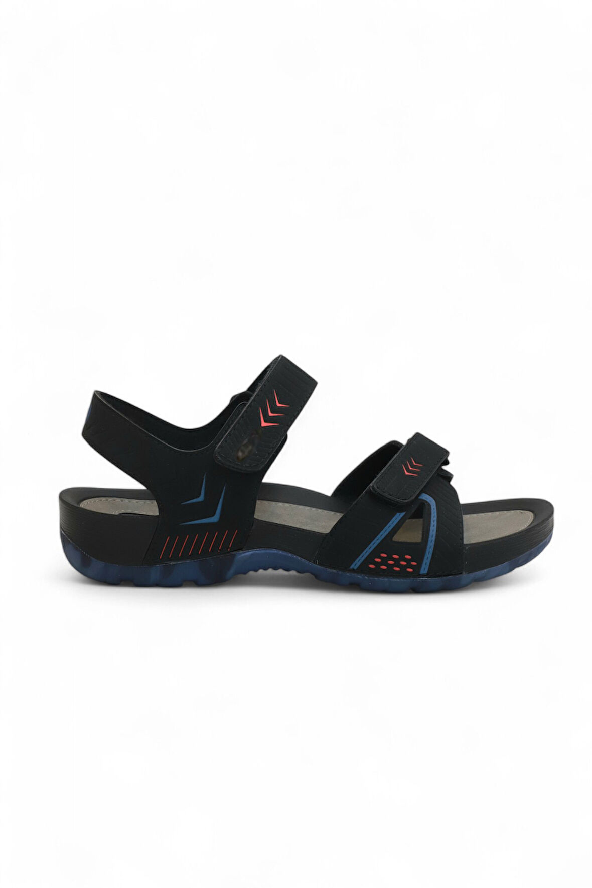 2145-9829 Tam Anatomik Bantlı Günlük ve Deniz,Havuz Gibi Islak Zeminler İçin Uyumlu Erkek Sandalet - NKT02145-siyah-44