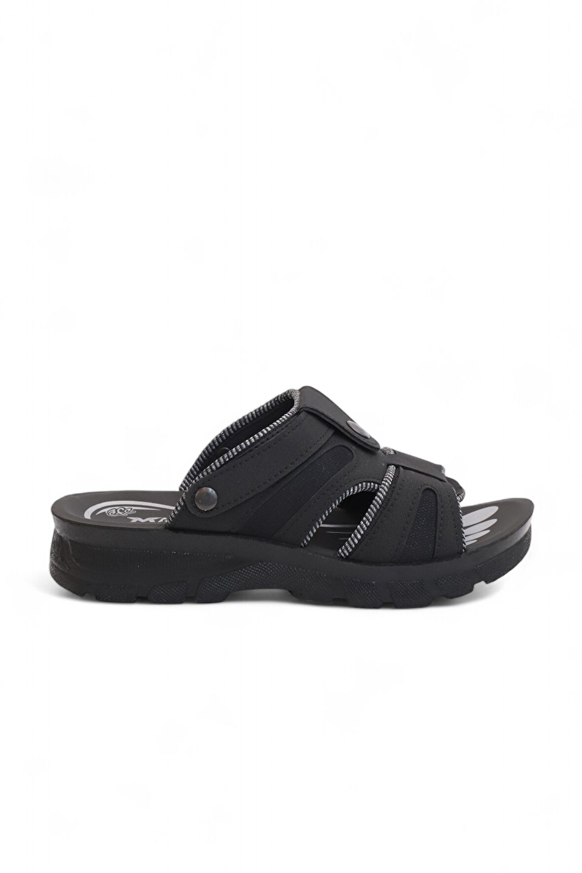 2171-Maxi Soft Fileli Günlük,Umre ve Hac İçin Uyumlu Erkek Terlik  - NKT02171-siyah-44