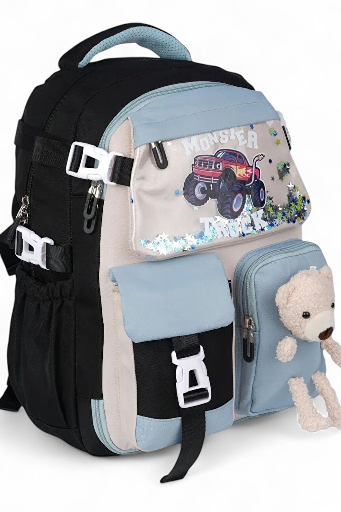 Relaxion 2175-1460 İthal Kore Tarzı Unisex Çocuk İlkokul Sırt Çantası - NKT02175-siyah-TEKEBAT
