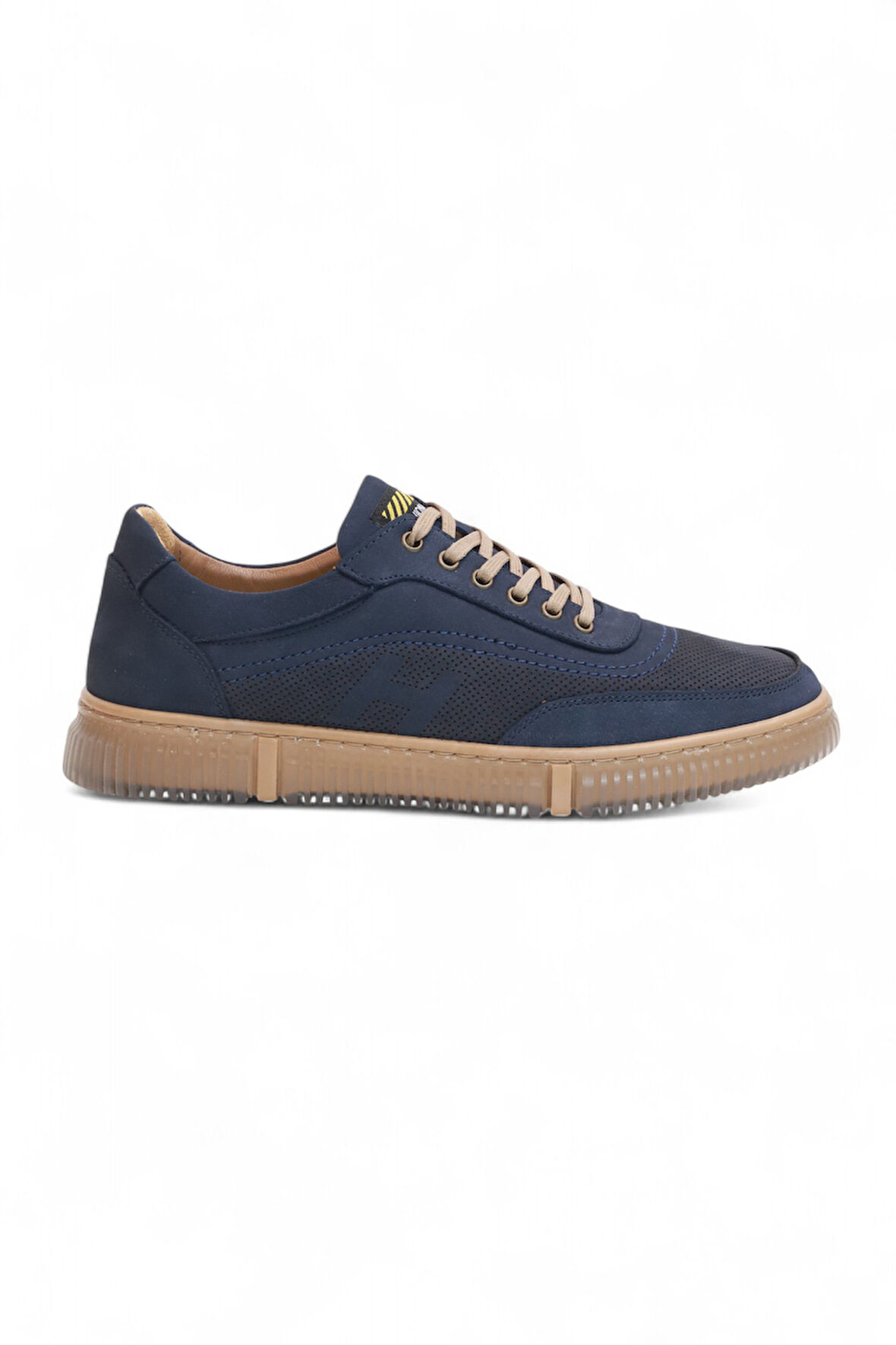 2179-LuısFıgo Hakiki Deri Üst Kalite Anatomik Tabanlı Erkek Günlük Sneakers Ayakkabı - NKT02179-Lacivert-Nubuk-41