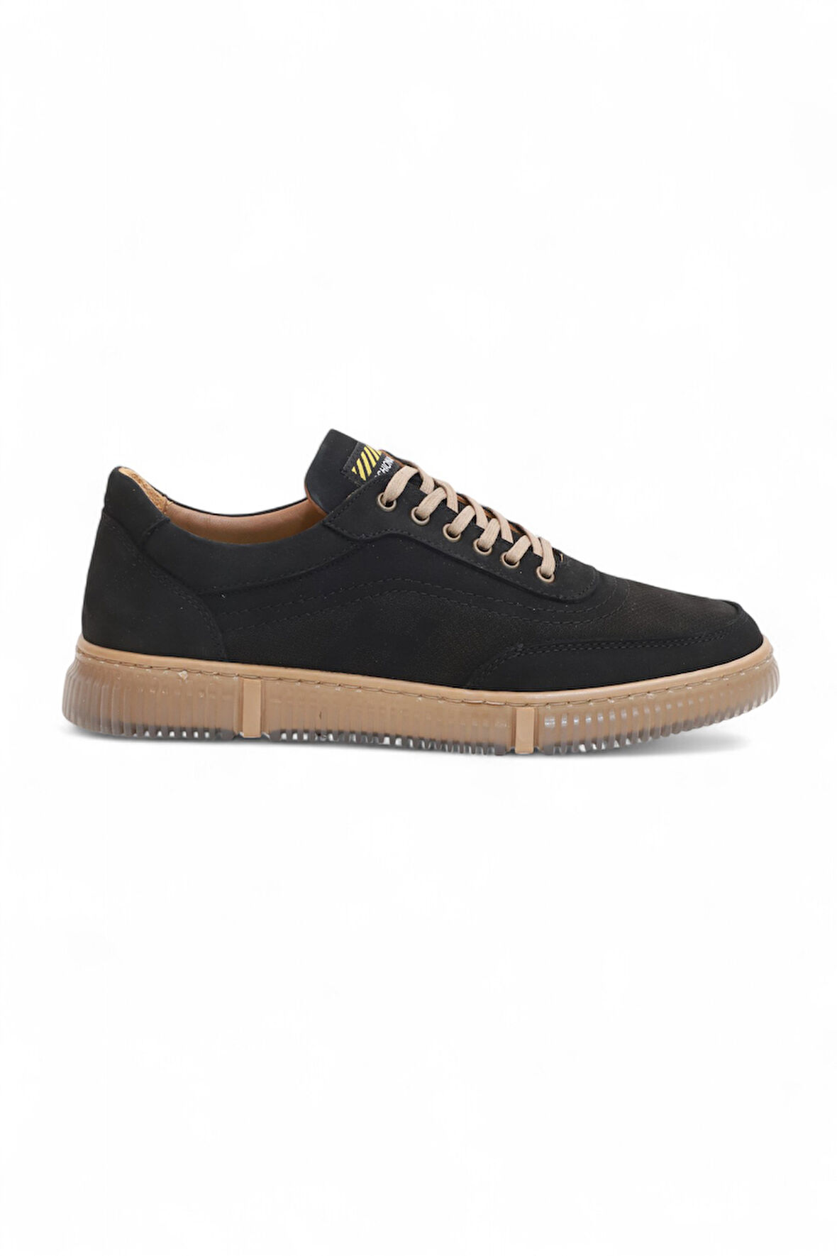 2179-LuısFıgo Hakiki Deri Üst Kalite Anatomik Tabanlı Erkek Günlük Sneakers Ayakkabı - NKT02179-siyah-nubuk-42