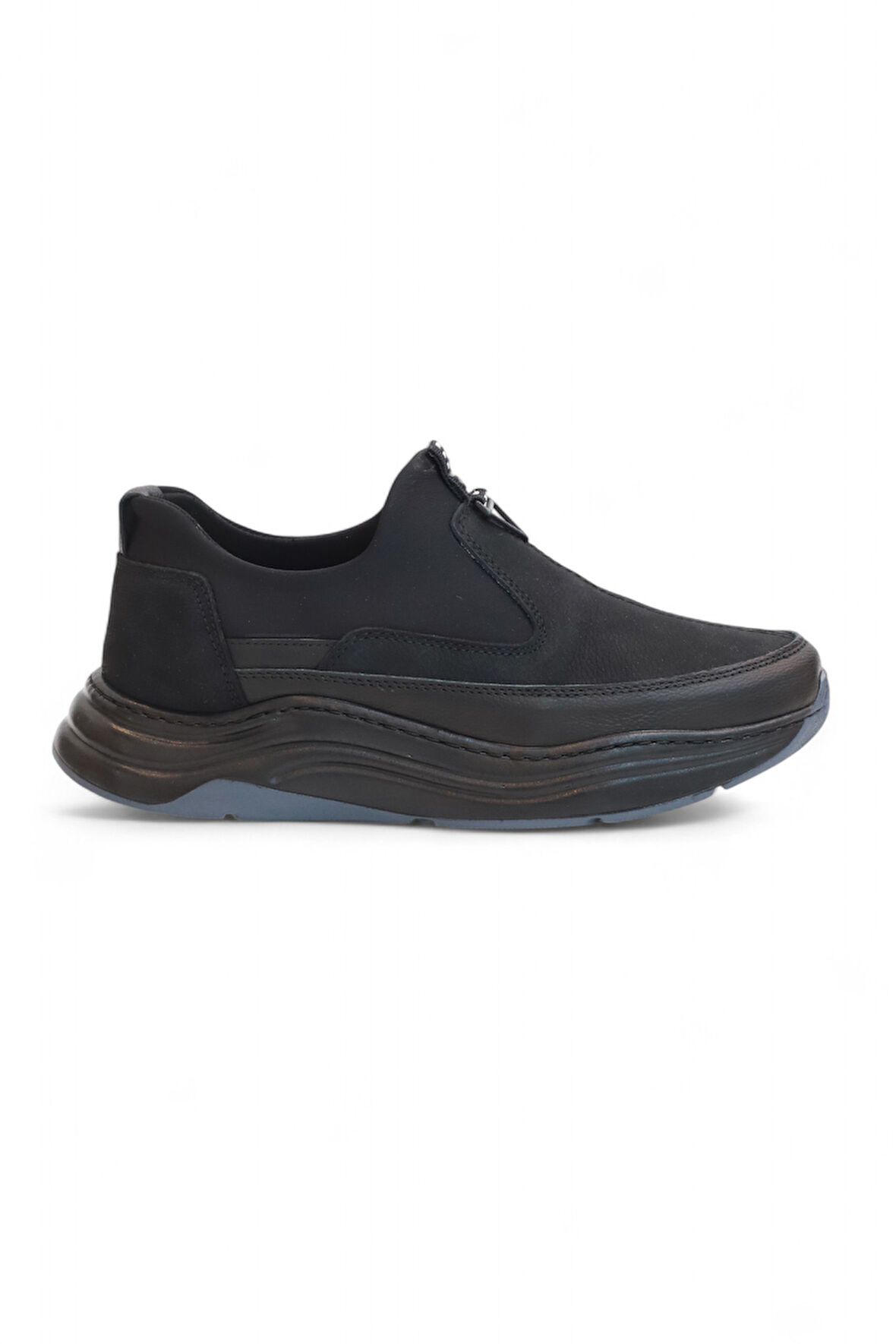 2186-Ocasso Hakiki Deri Üst Kalite Anatomik Tabanlı Erkek Günlük Sneakers Ayakkabı - NKT02186-siyah-44