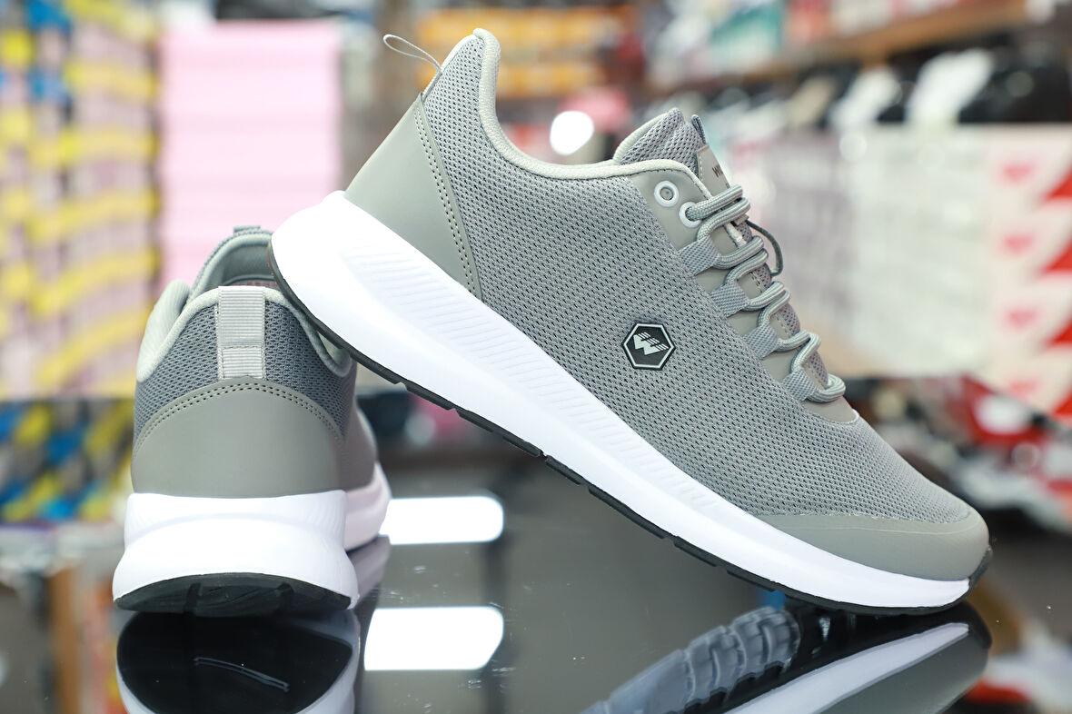 2192-Wıckers Anatomik Tabanlı Ultra Hafif Erkek Yürüyüş & Koşu Ayakkabısı - NKT02192-gri-44