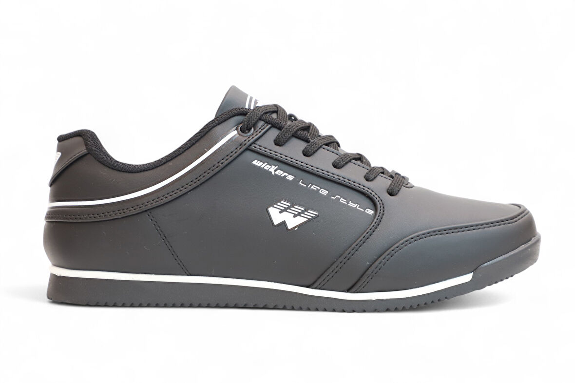 2199-Wickers Anatomik Tabanlı Unisex Sneakers Ayakkabı - NKT02199-siyah-43
