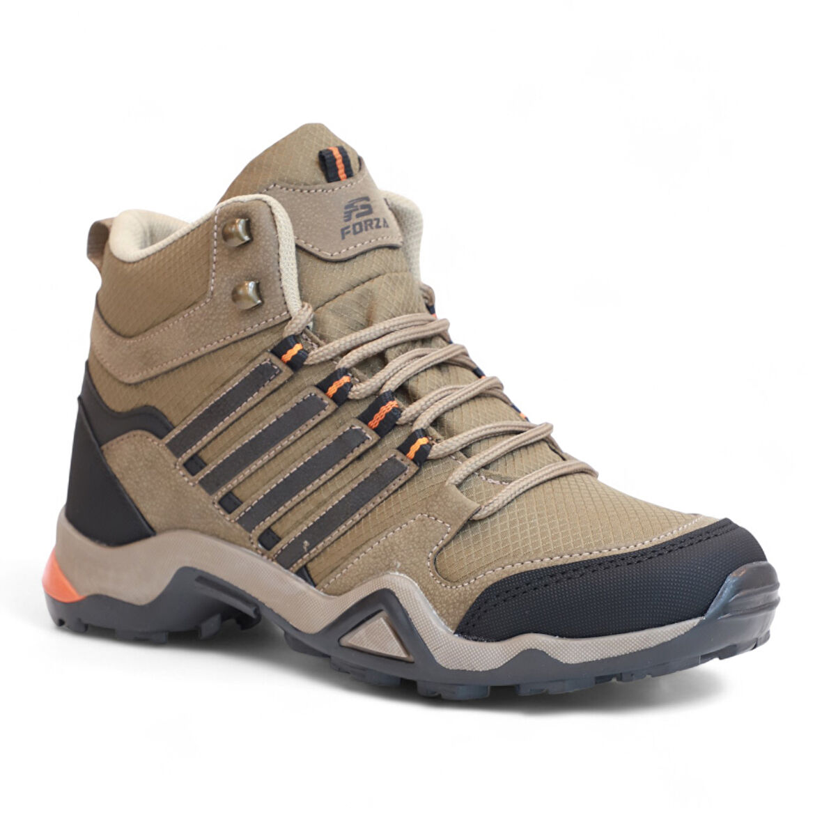 2226-Forza Anatomik Kaydırmaz Tabanlı Soft Shell Outdoor Trekking Erkek Bağcıklı Spor Bot - NKT02226-kahverengi-40
