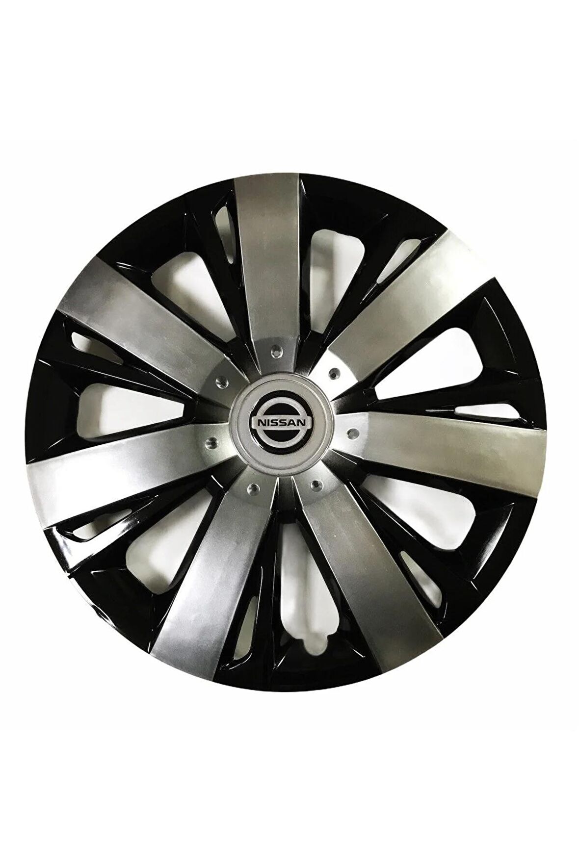 Nissan Pulsar Uyumlu 15 Inç Piano Black Siyah Beyaz Renkli Jant Kapağı 4 Adet