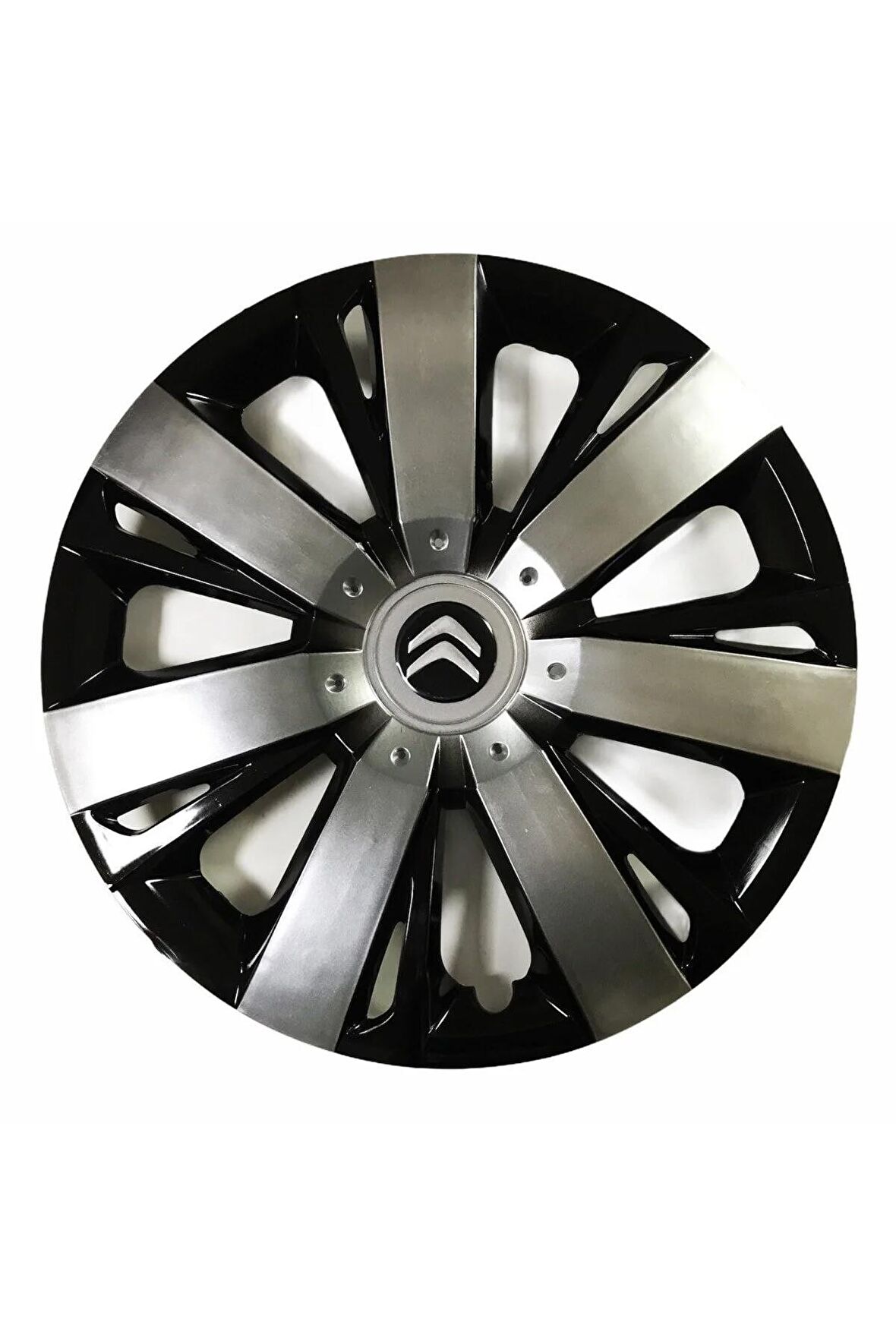 Citroen Picasso Uyumlu 15 Inç Piano Black Siyah Beyaz Renkli Jant Kapağı 4 Adet