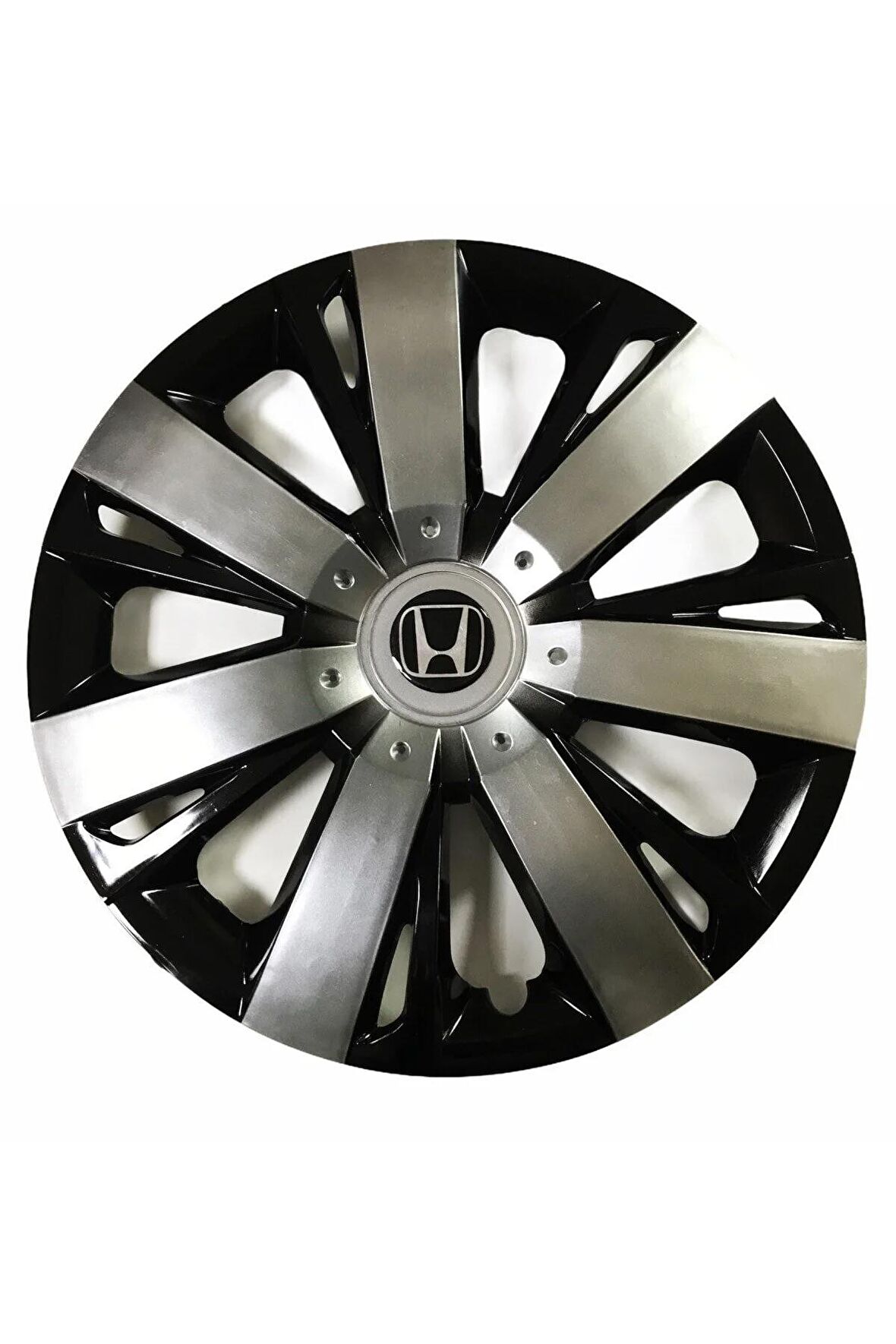 Honda Cr-v Uyumlu 15 Inç Piano Black Siyah Beyaz Renkli Jant Kapağı 4 Adet