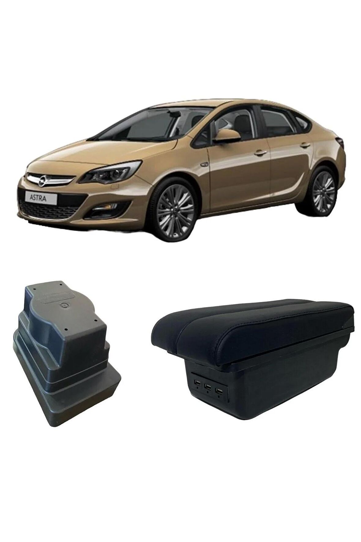 Opel Astra J 2009-2015 Delmesiz Vidasız Kol Dayama Kolçak